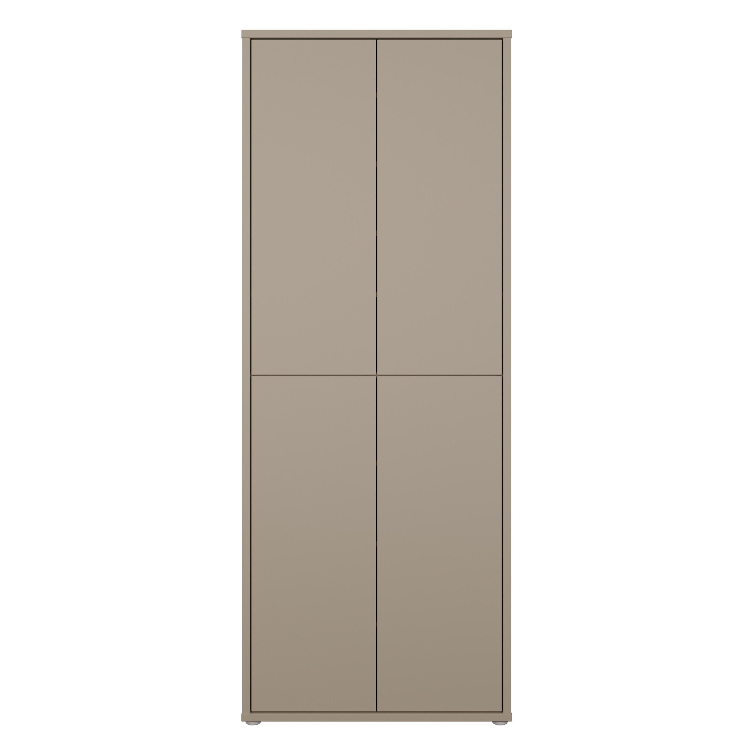PREISBRECHER Schuhschrank ALICE SPRINGS in Taupe - 74,5x191,9x34,9cm (BxHxT)