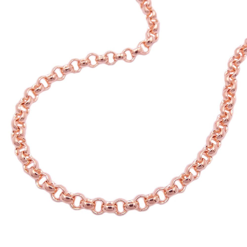 Schmuck Krone Goldarmband Armband 2,5mm Erbskette 14Kt Rotgold 19cm, Gold 585