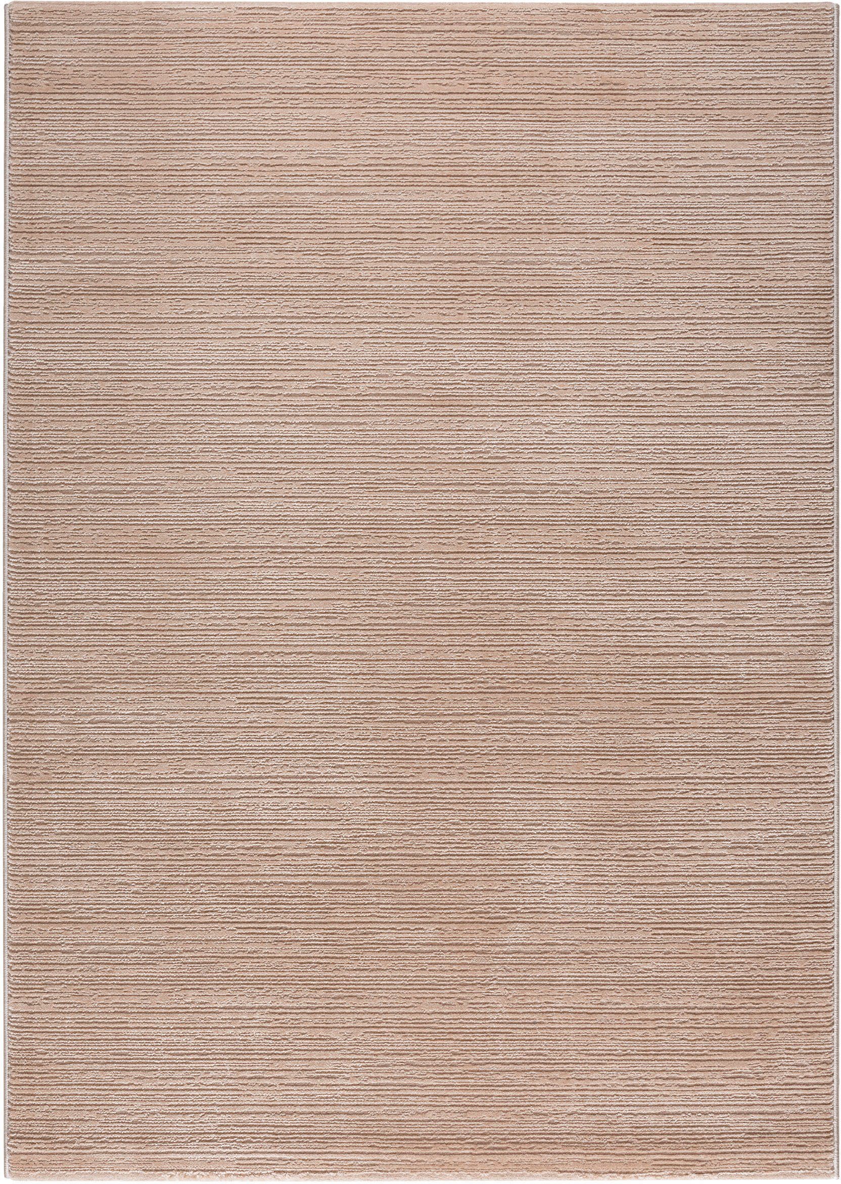 hochwertige mm, Lima, rechteckig, Verarbeitung Kurzflorteppich mit Sehrazat, 10 Höhe: beige dezentem Glanz, Teppich