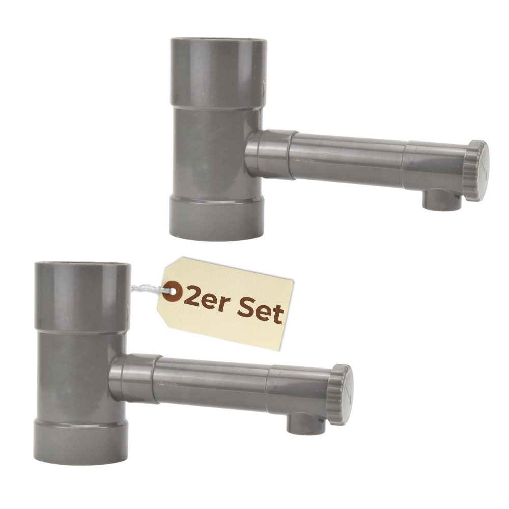 Regenfallrohr 2x Regendieb Wasserdieb Fallrohr Abzweig Hahn Regenwassersammler 100