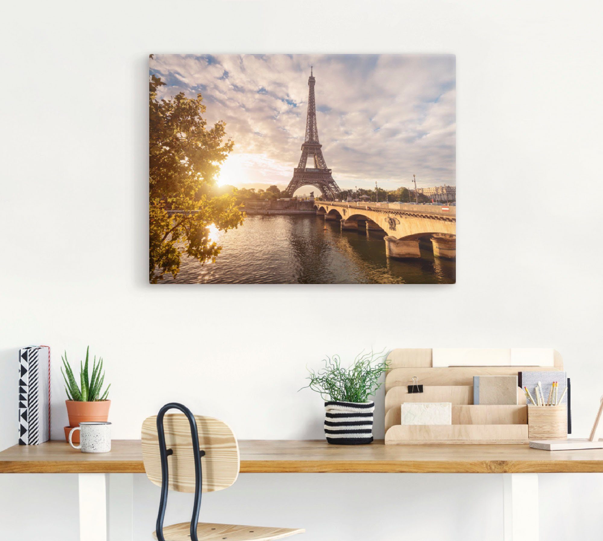 Artland Wandbild Paris Eiffelturm II, Gebäude (1 St), als Leinwandbild, Poster in verschied. Größen