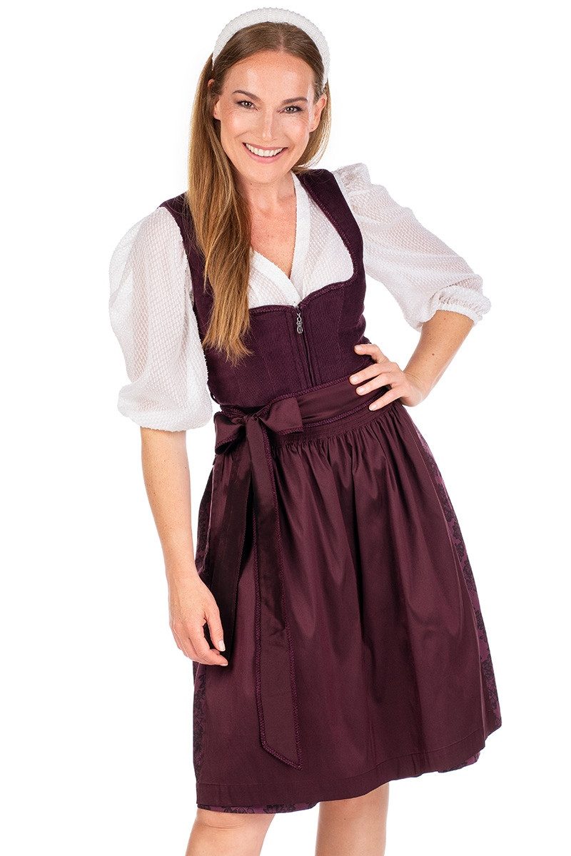 MarJo Dirndl Cord Dirndl 2tlg. - ALESHEIM - pflaume günstig online kaufen