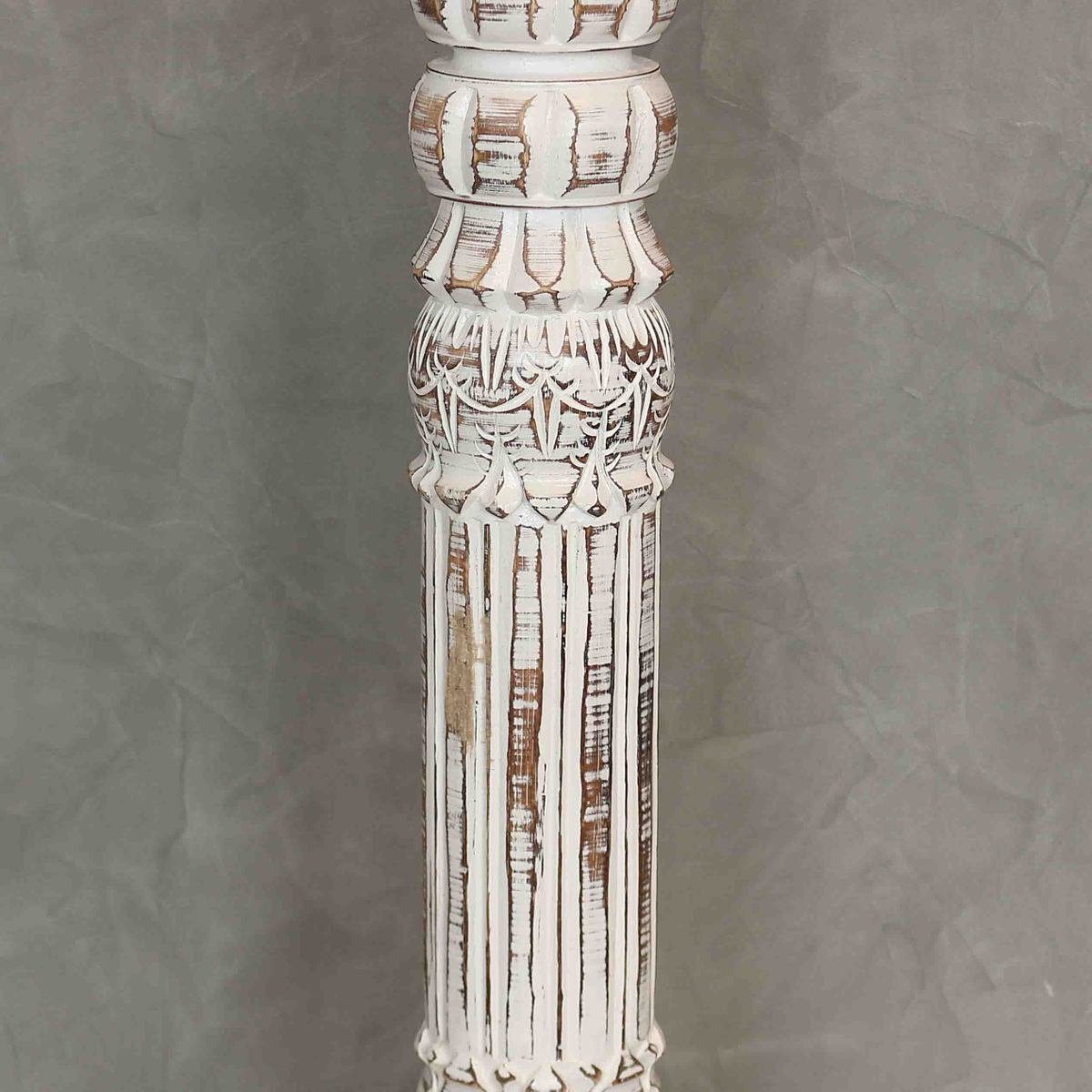 Variante St), Handarbeit Säulen weiß (1 Modell Galerie cm Blumenhocker Antik whitewash Oriental 60 Batya