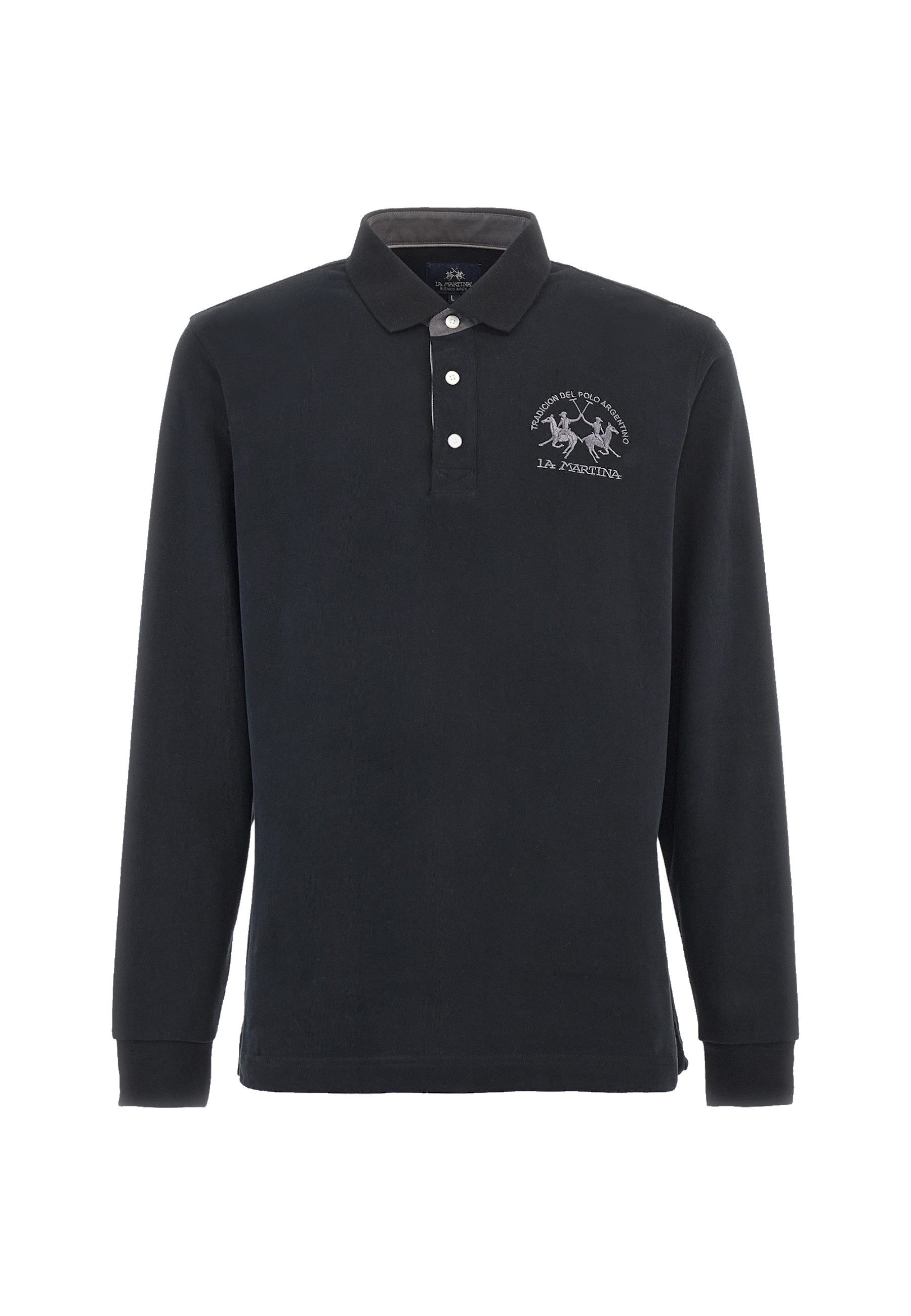 La Martina Poloshirt Poloshirt Langarmshirt mit Polokragen (1-tlg., 1)