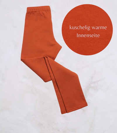 coolismo Thermoleggings Mädchen Leggings Winter Warm Thermo Hosen Kinder unifarben Baumwolle, Made in Europa