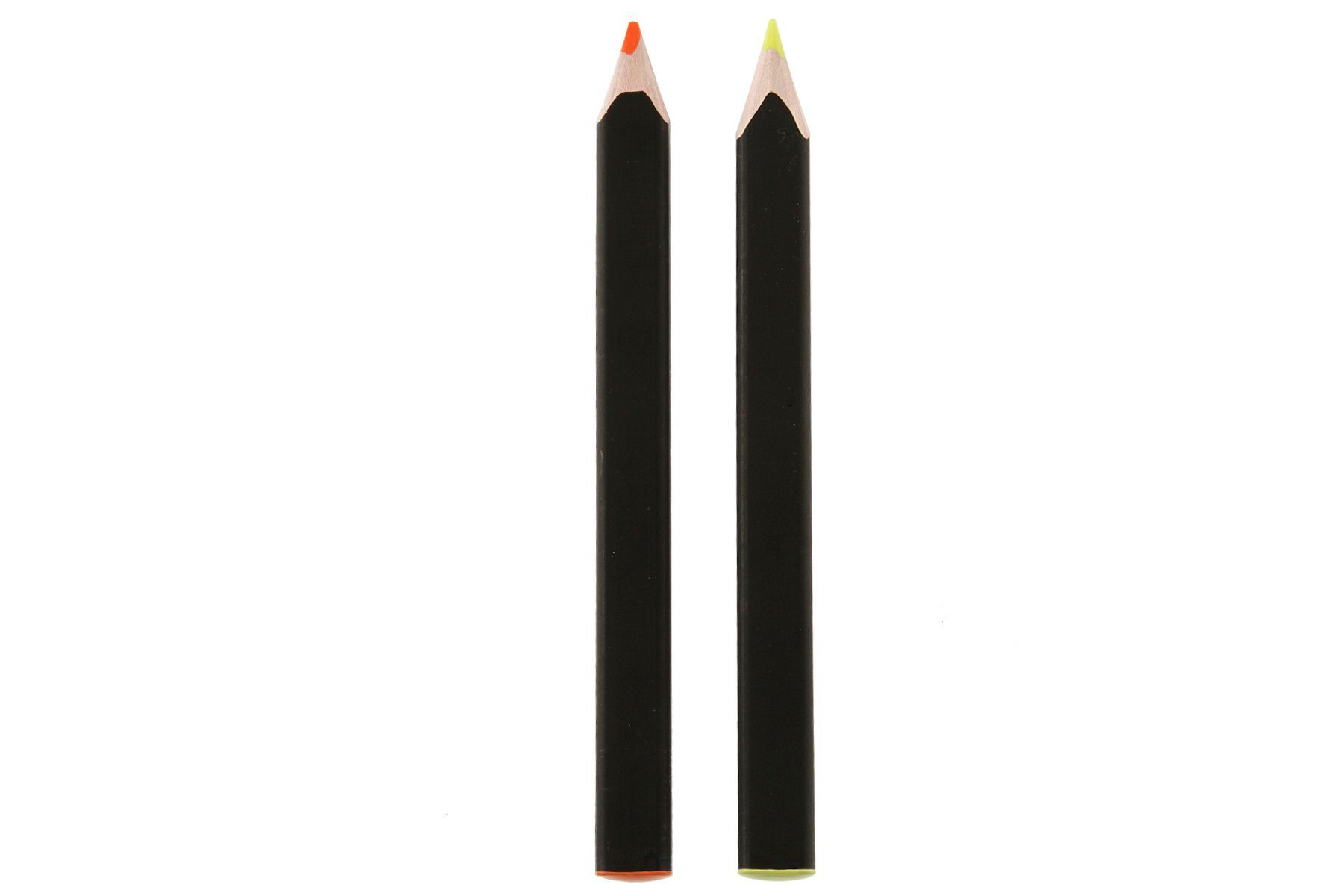 MOLESKINE Marker, Textmarker Buntstift-Set - 2 Buntstifte Leuchtminen Gelb - Orange / 1 Kappe / 1 Anspitzer