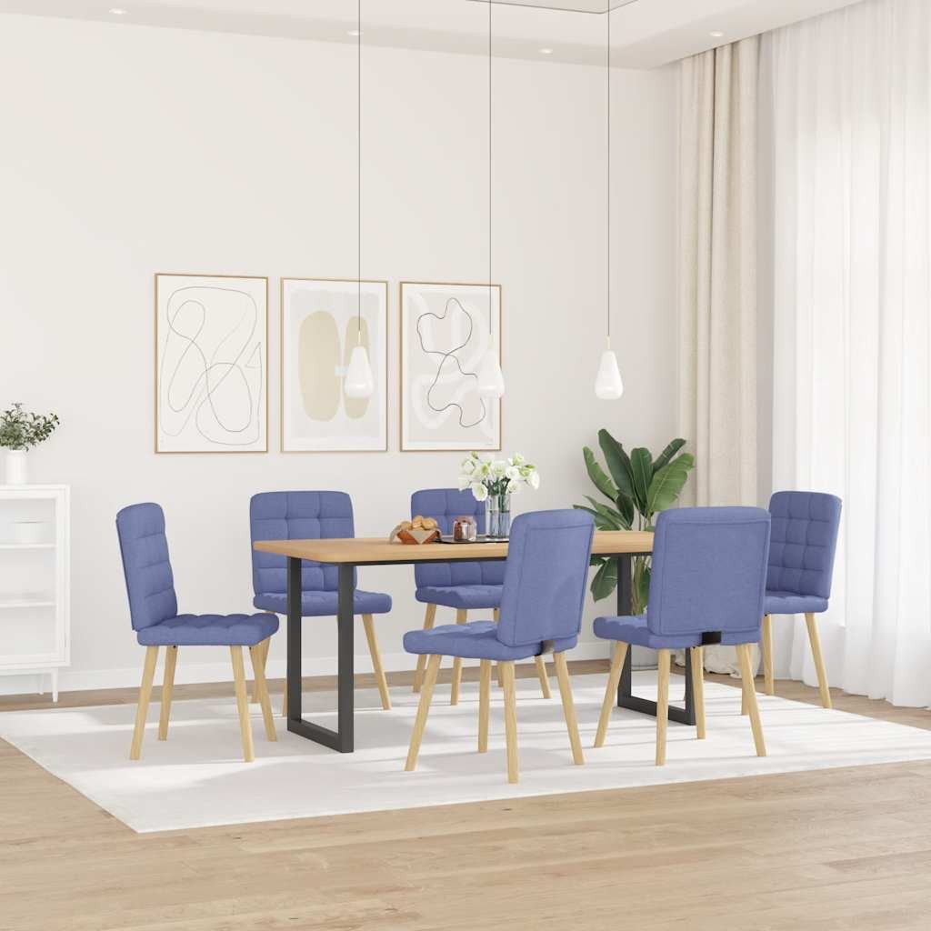 vidaXL Esszimmerstuhl Esszimmerstühle 6 Stk. Jeansblau günstig online kaufen