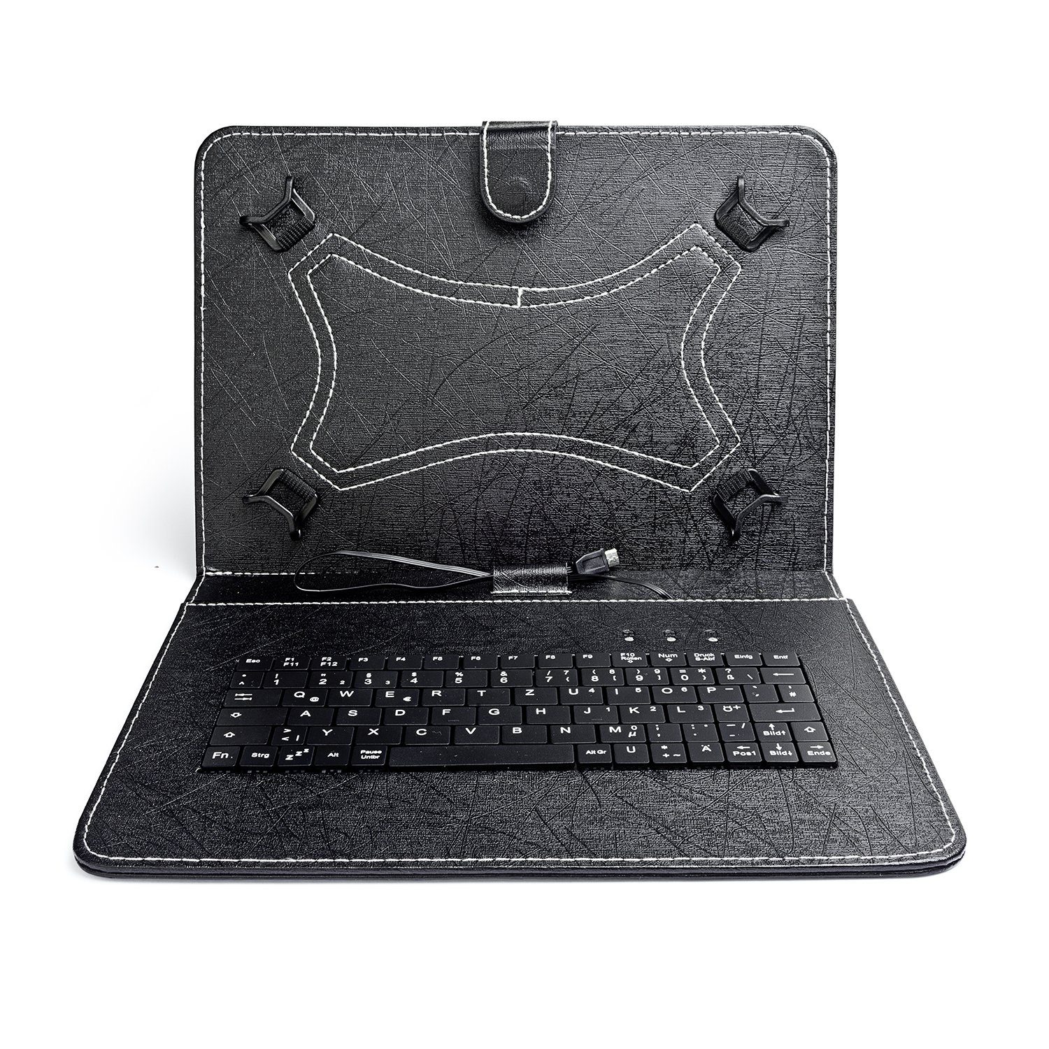 für Acepad Tablet-Tastatur Tablets (10.1) Tastatur-Tasche (USB-C alle QWERTZ) 9-10" DE