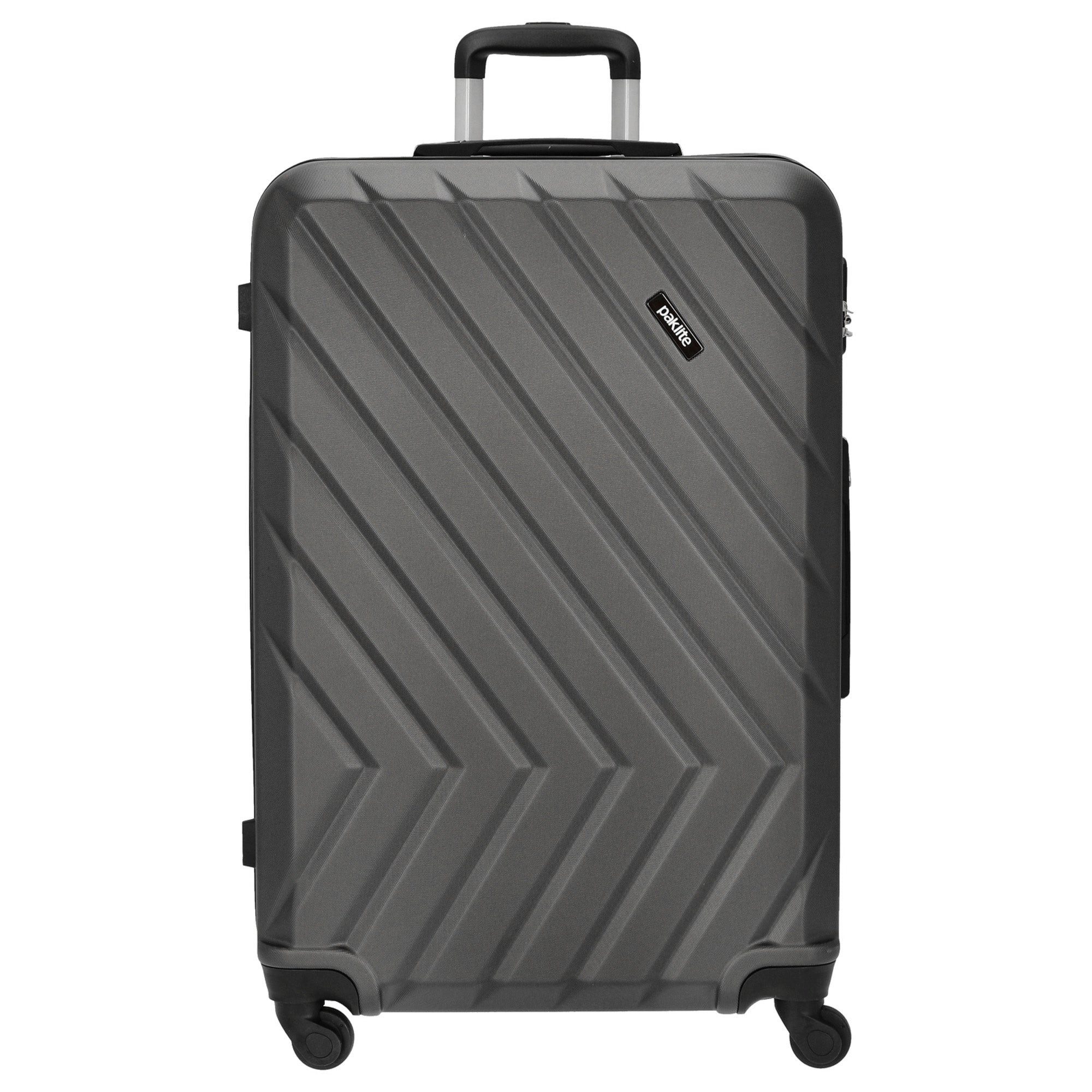 paklite Kofferset Quick Trolley Set 3tlg. (grau/anthrazit), 4 Rollen