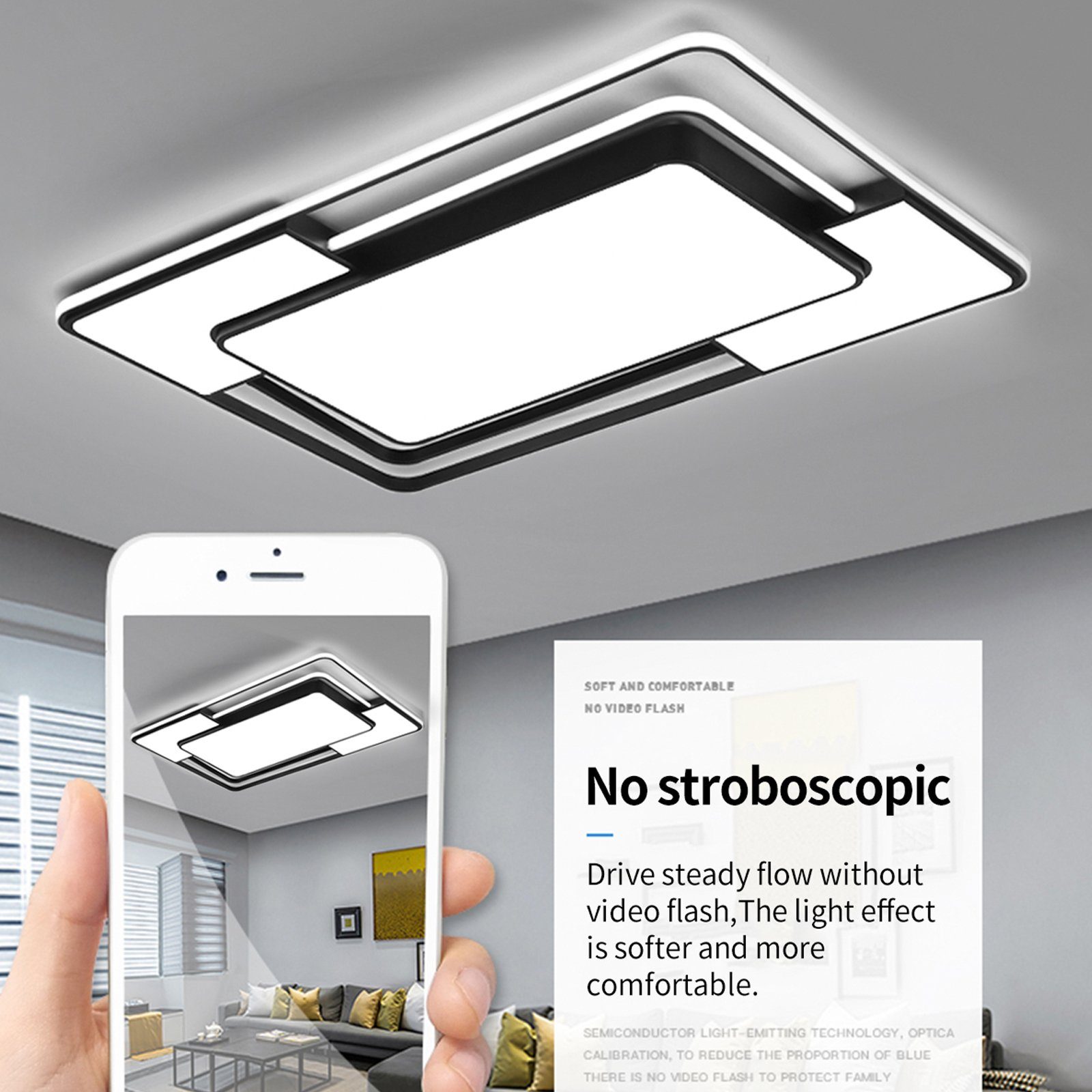 Natsen Deckenleuchte lampe LED Deckenlampe, 150W Warmweiß bis Kaltweiß 3000 günstig online kaufen