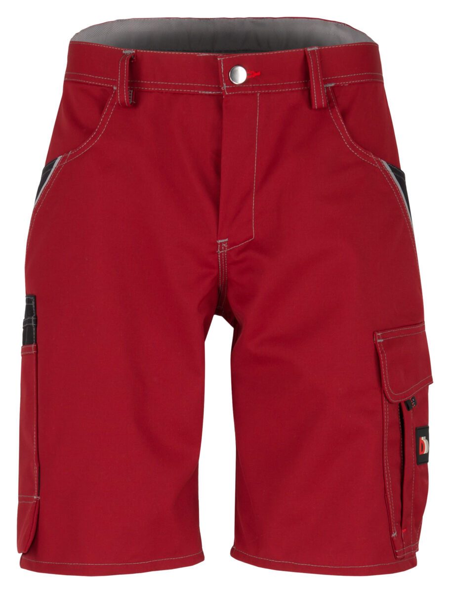BEB Arbeitsshorts beb HANDWERK Herren Shorts INFLAME Polyestermix Rot/Schwarz