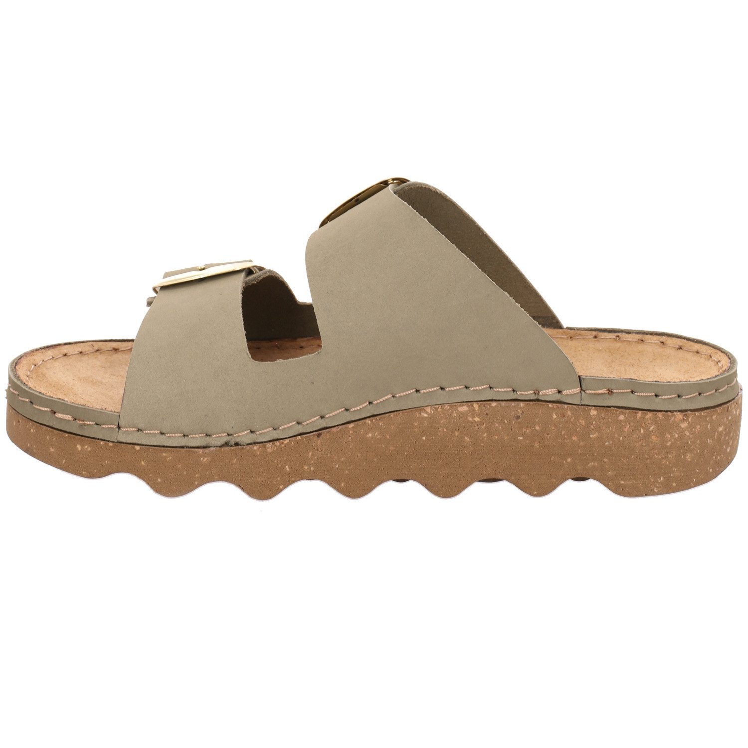 Rohde Foggia-D Pantolette Hausschuh, Sommerschuh, Strandschuh mit Plateausohle