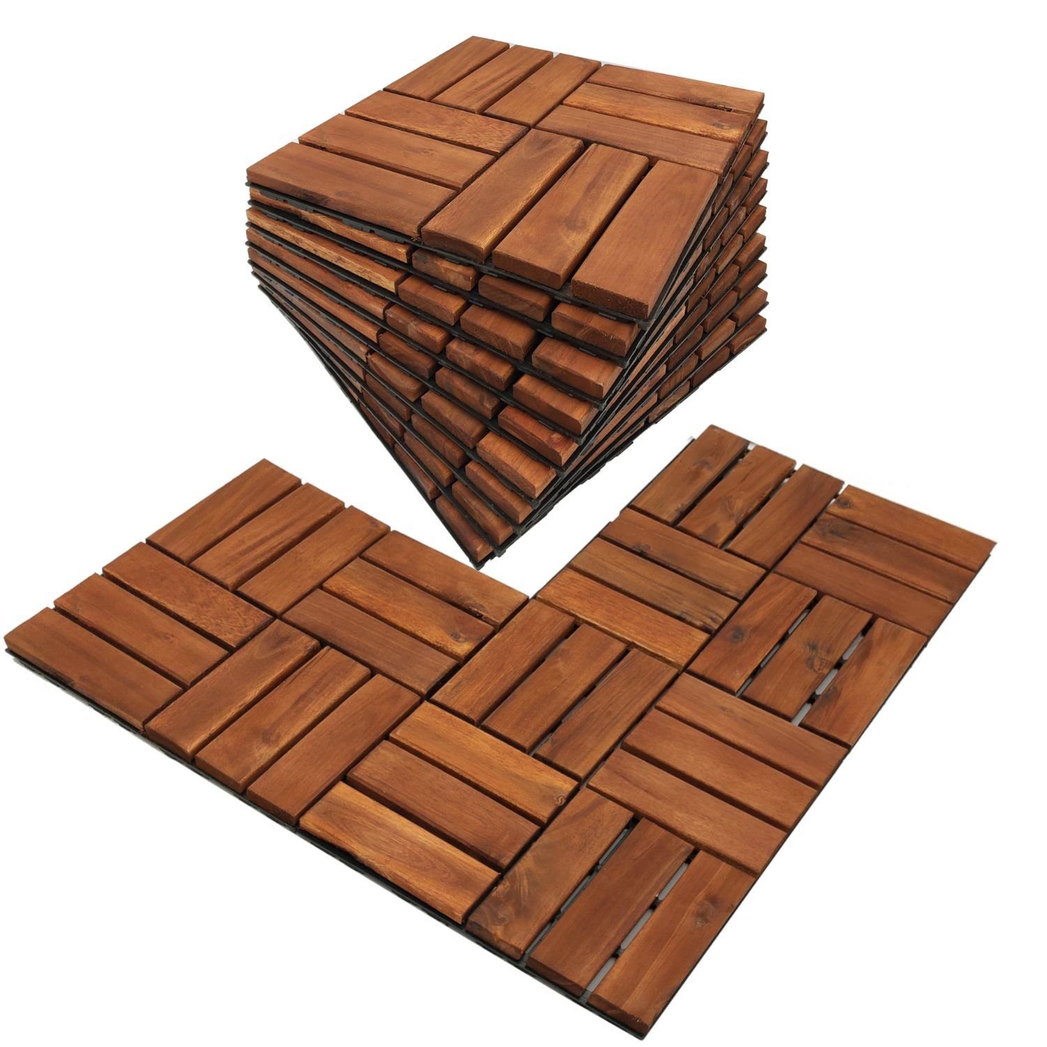 BURI Holzfliesen 2m² Holzfliesen Terrassenfliesen Holz günstig online kaufen