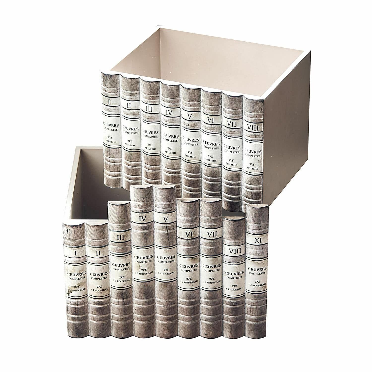 Mirabeau Dekokorb Box 2er Set Yelivor antikgrau/braun (2er Set, 2er Set)