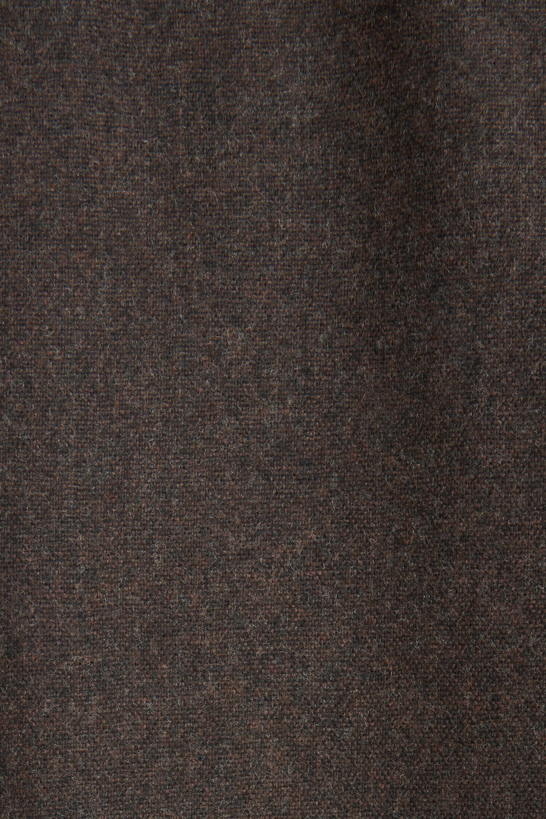 Next Brown (1-tlg) Donegal-Anzug Hose Fit aus Wollmischung: Anzughose Slim