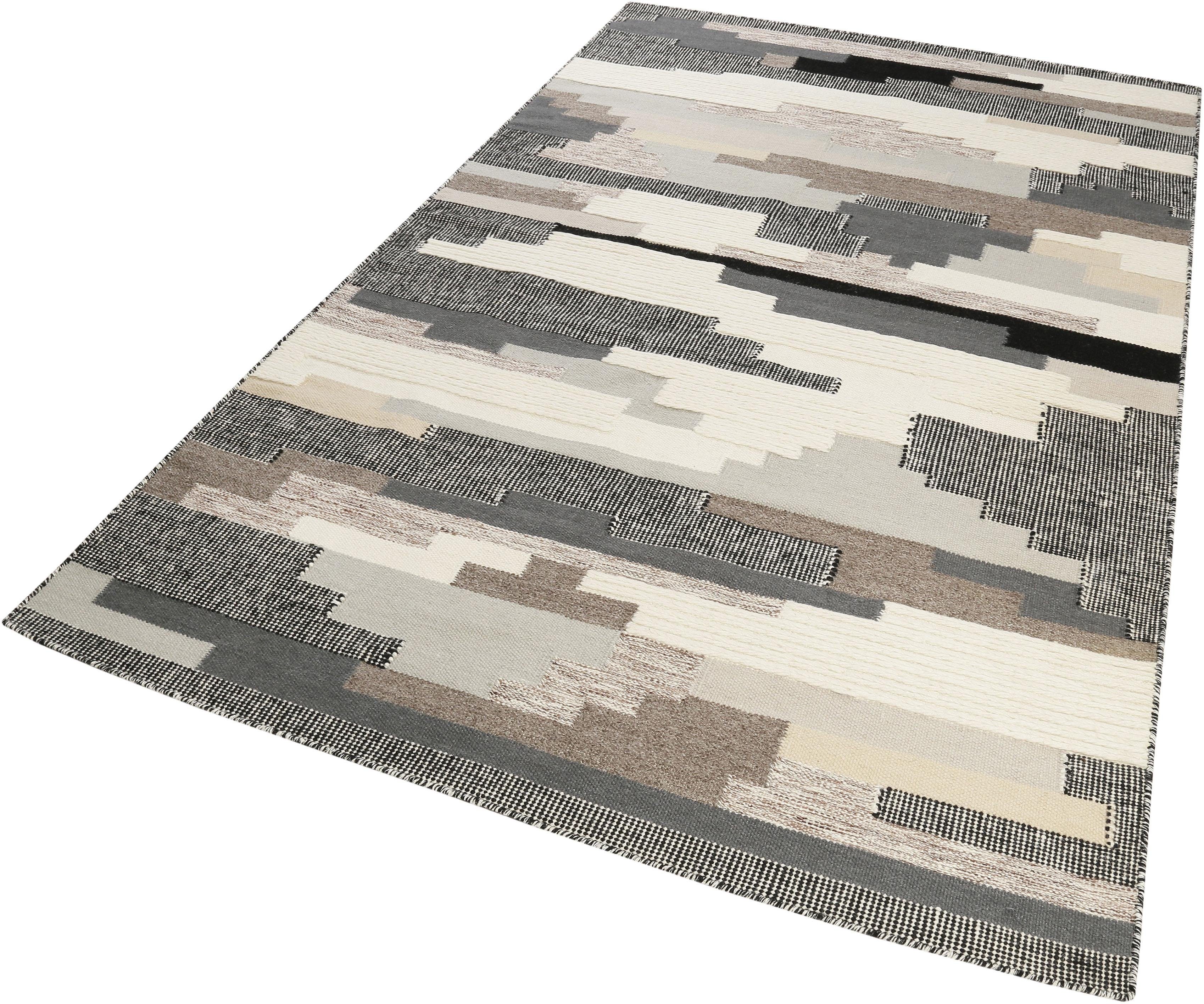 Esprit Wollteppich Natham Kelim ESP-6012, rechteckig, Höhe: 8 mm, reine Wolle, Wohnzimmer