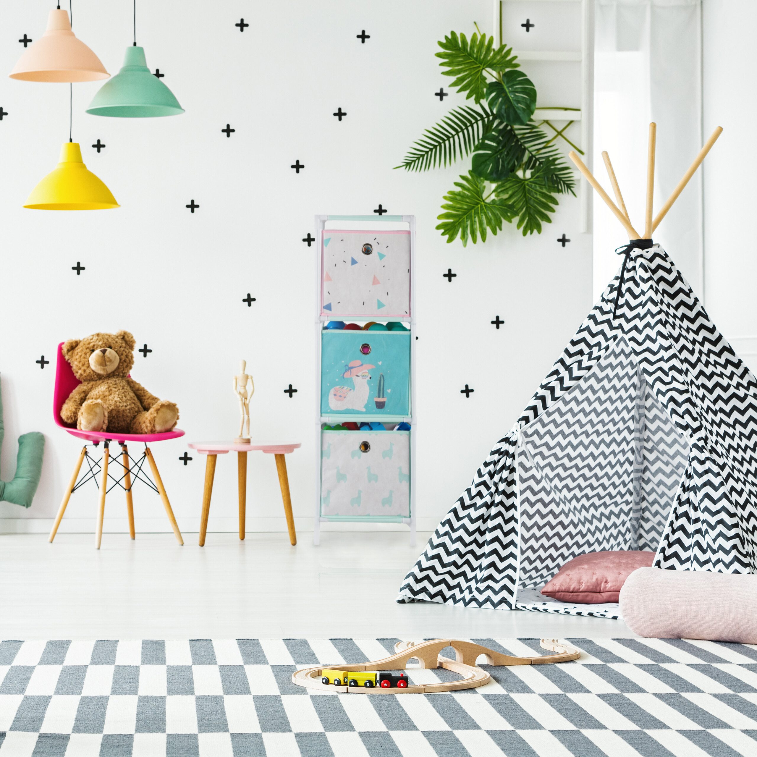 relaxdays Kinderregal Lama mit Boxe, 3 günstig online kaufen