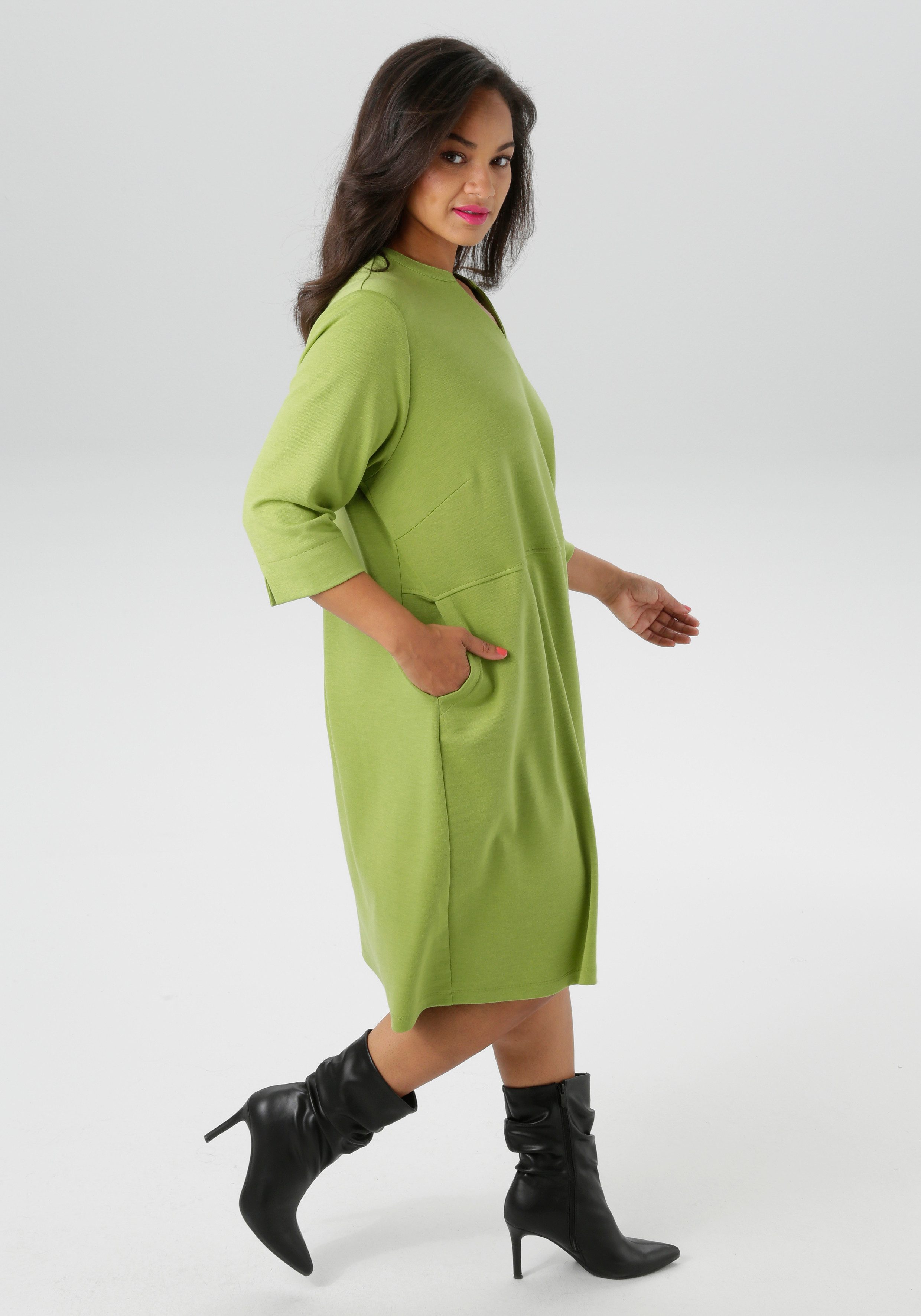 Aniston PLUS Jerseykleid mit praktische Eingrifftaschen günstig online kaufen