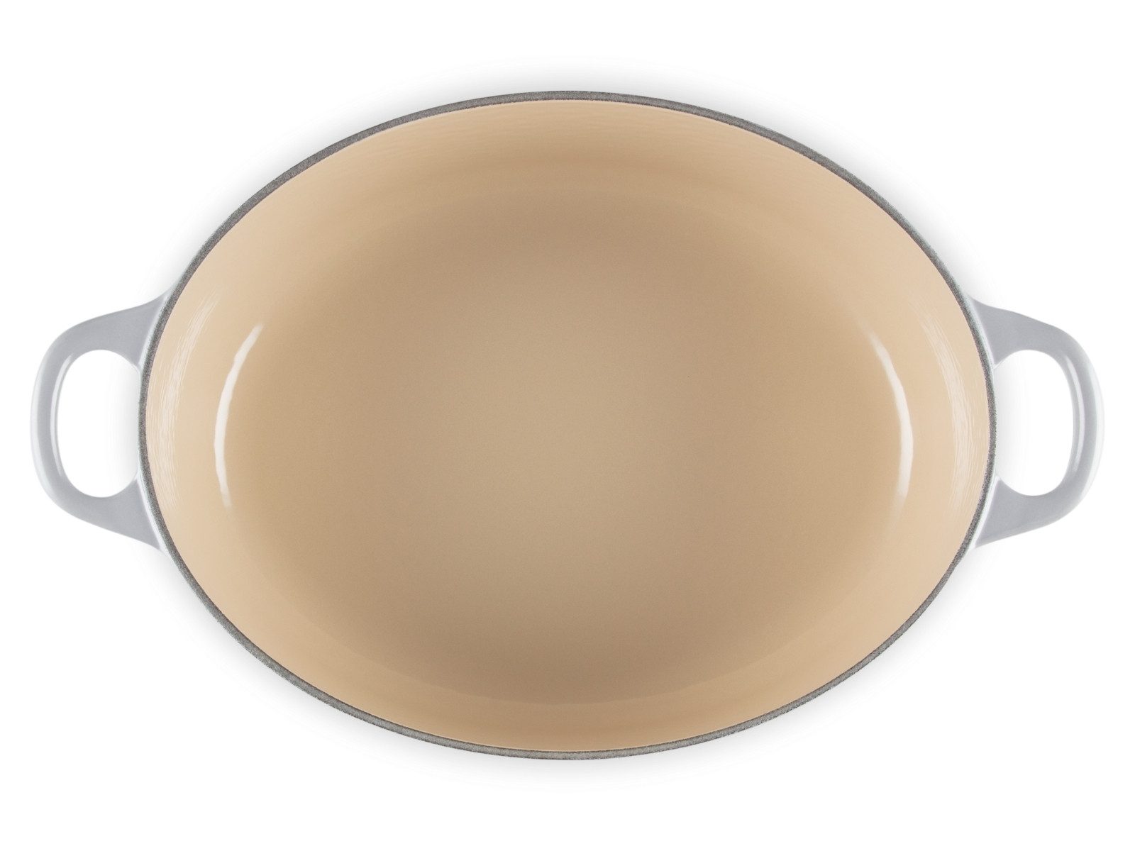 LE CREUSET Bräter Bräter Tradition oval perlgrau 29cm, Emailliertes Gusseisen