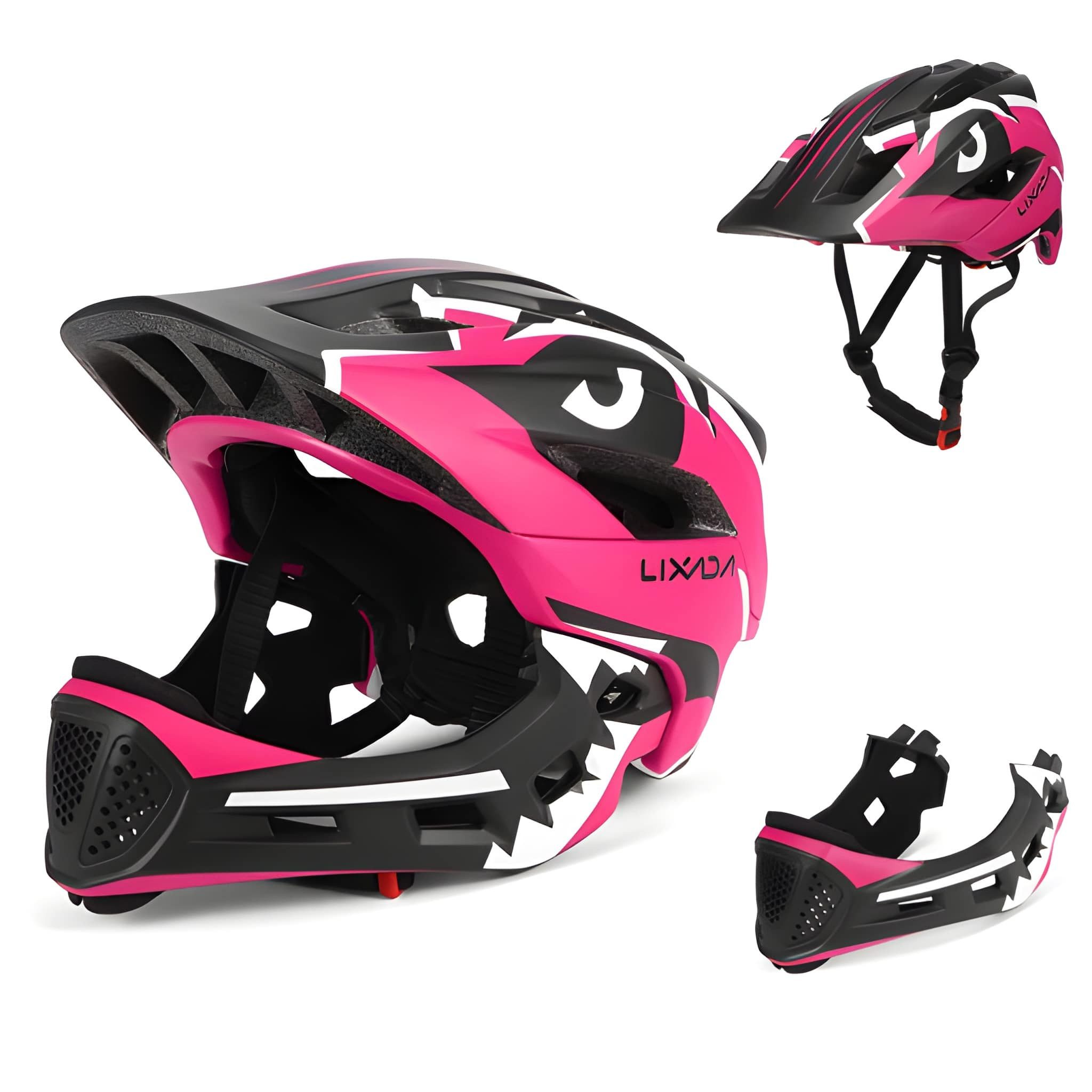 Lixada Kinderhelm Integralhelm Kinder Fahrradhelm Helm Radfahren Skateboarding, ab 2 Jahren, 13 Lüftungsschlitze, Mundschutz