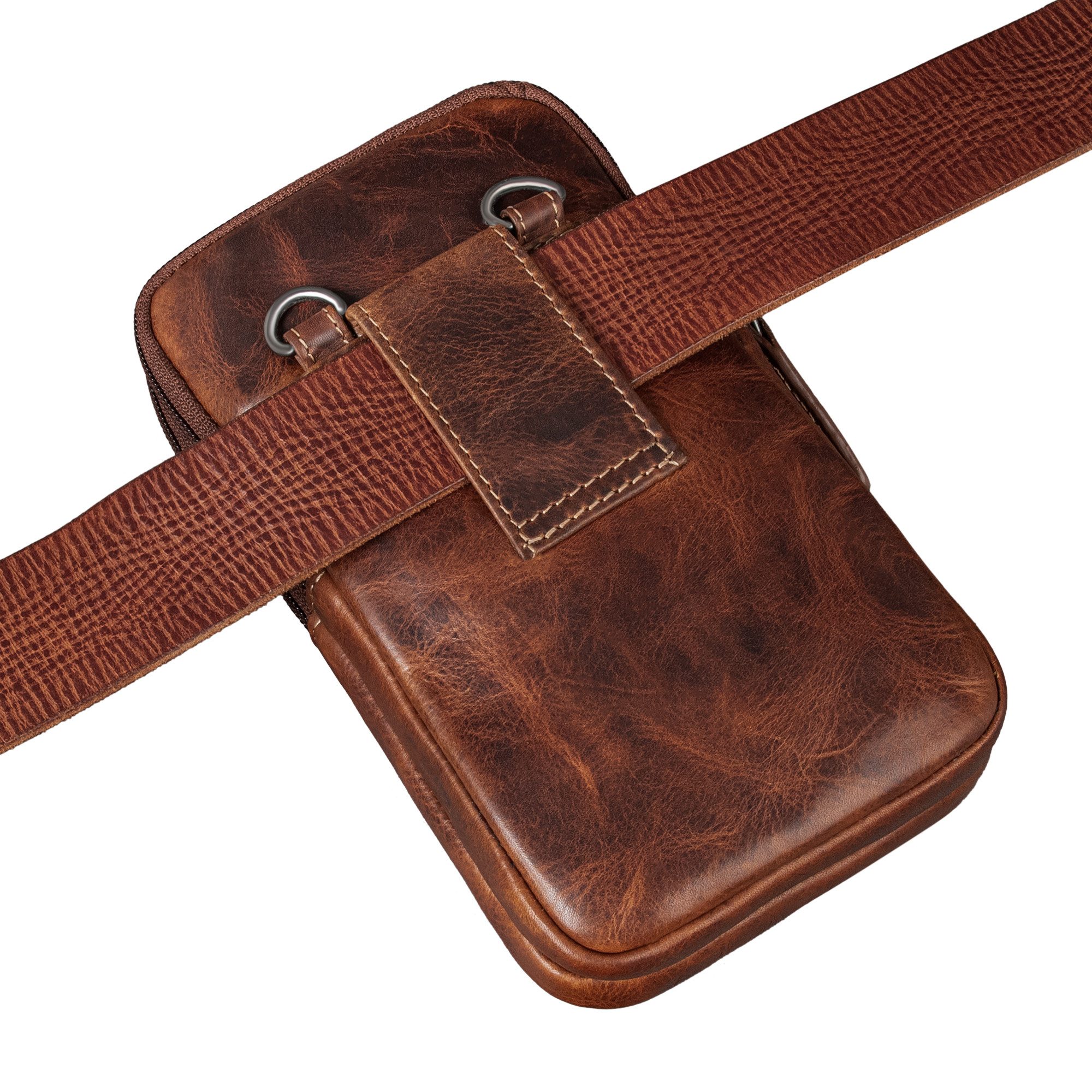 STILORD Handtasche "Asher" Leder Brustbeutel Herren Vintage Gürteltasche zum Umhängen