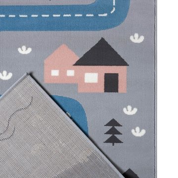 Kinderteppich Kinderteppich Kurzflor Dream Street Grau Blau, HANSE Home, rechteckig, Höhe: 9 mm