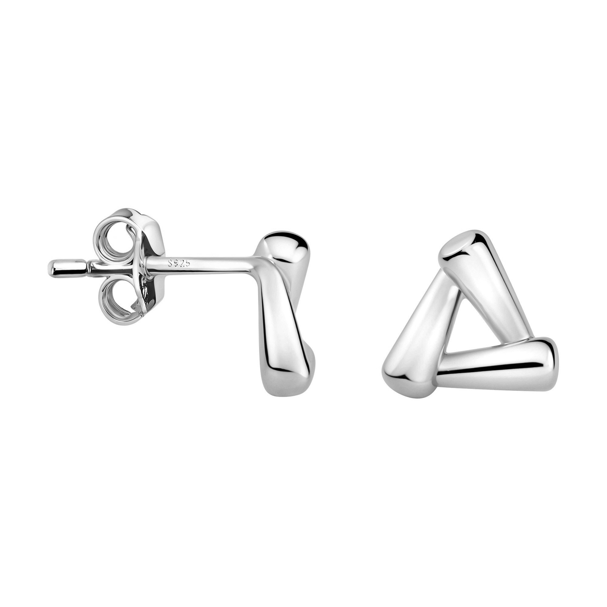 Sofia Milani Paar Ohrstecker Dreieck, 925 Silber Damen Schmuck - E2888