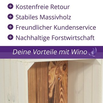 CHICCIE Weinregal Weinregal Wino Set aus Holz - Greta Geflammt Komboset Wandregal Flasch, 3-tlg.