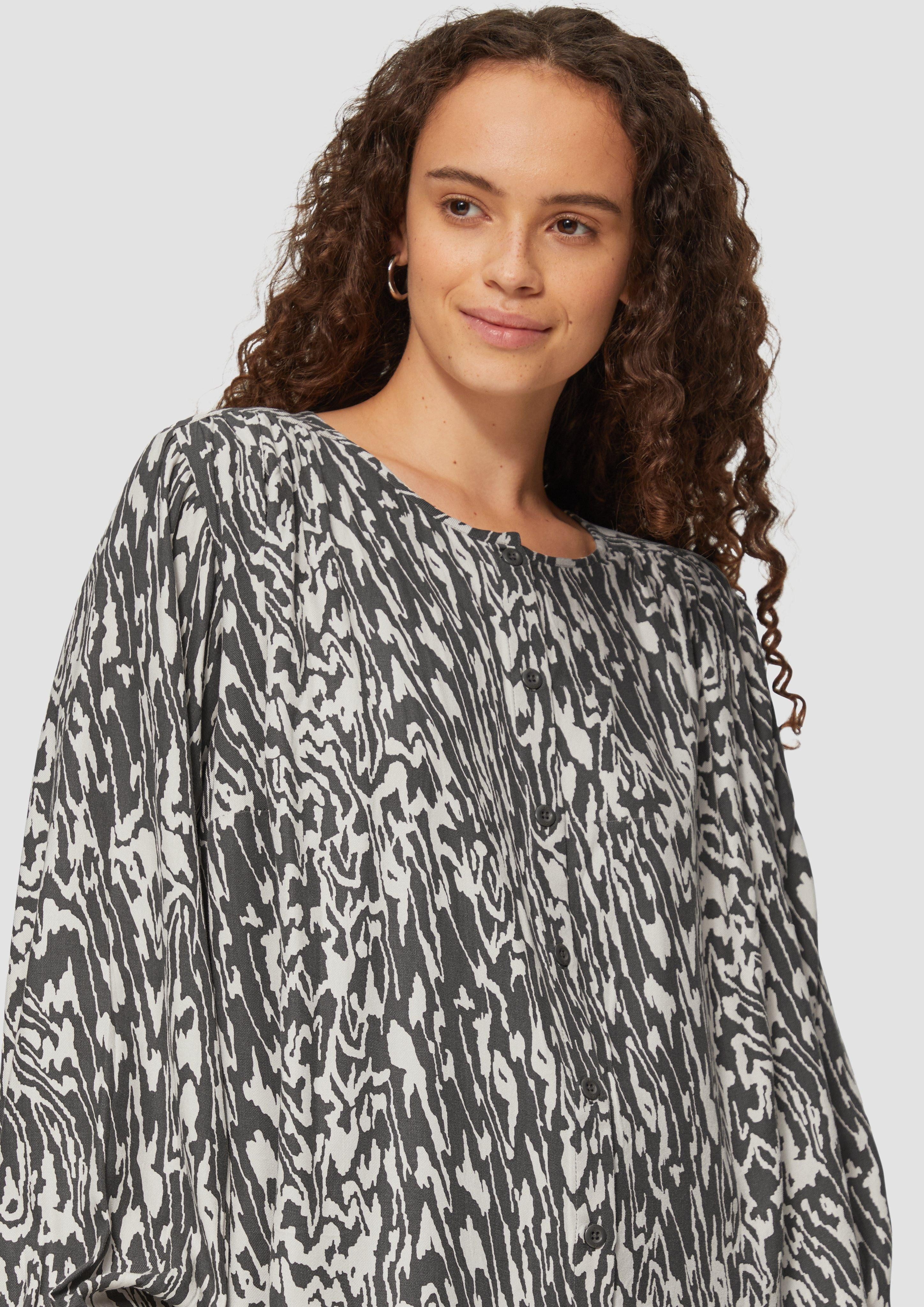 QS Langarmbluse Viskosebluse im Loose Fit günstig online kaufen
