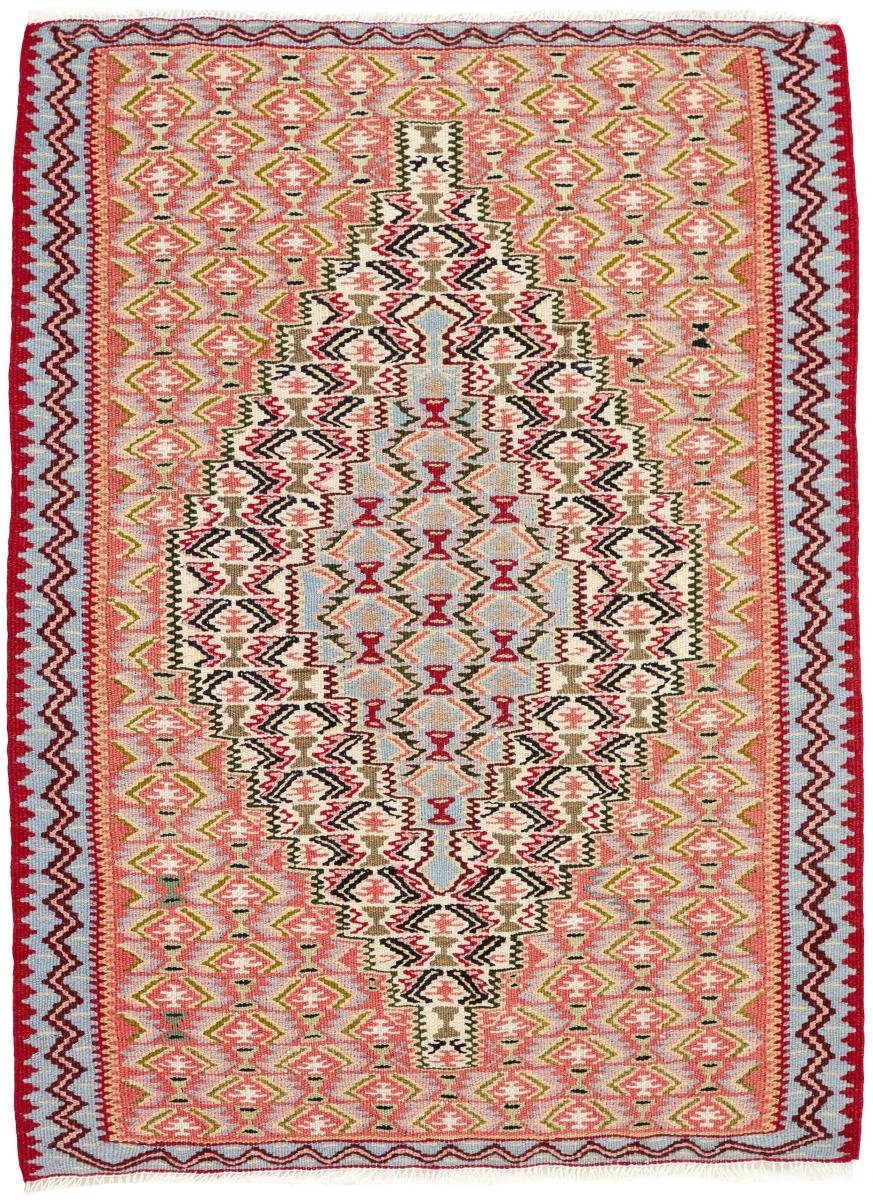 Orientteppich Kelim Fars Senneh 75x103 Handgeknüpfter Orientteppich / Perserteppich, Nain Trading, rechteckig, Höhe: 4 mm