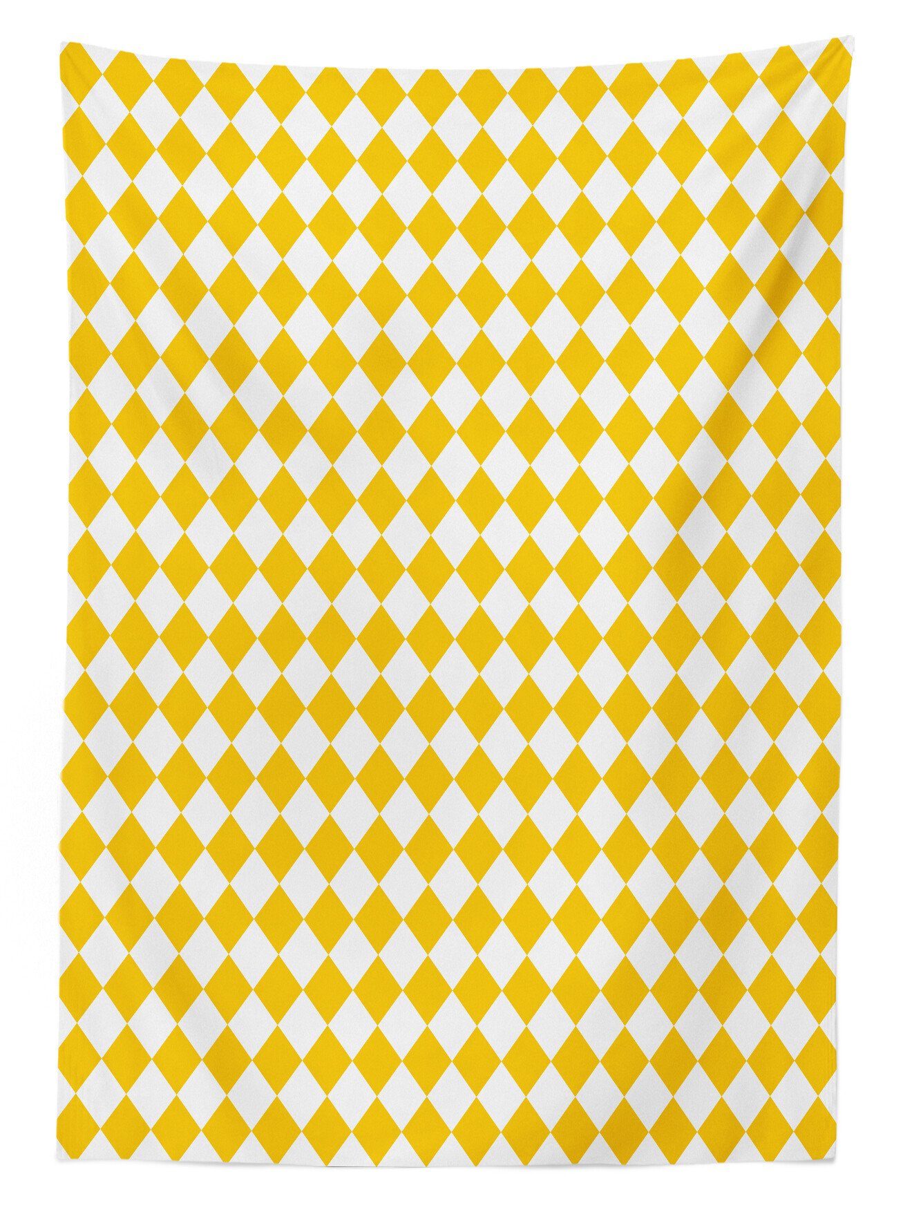 Abakuhaus Tischdecke Farbfest Waschbar Für Weiß den Bereich Farben, Klare geeignet Gitter und Außen Checkered Gelb