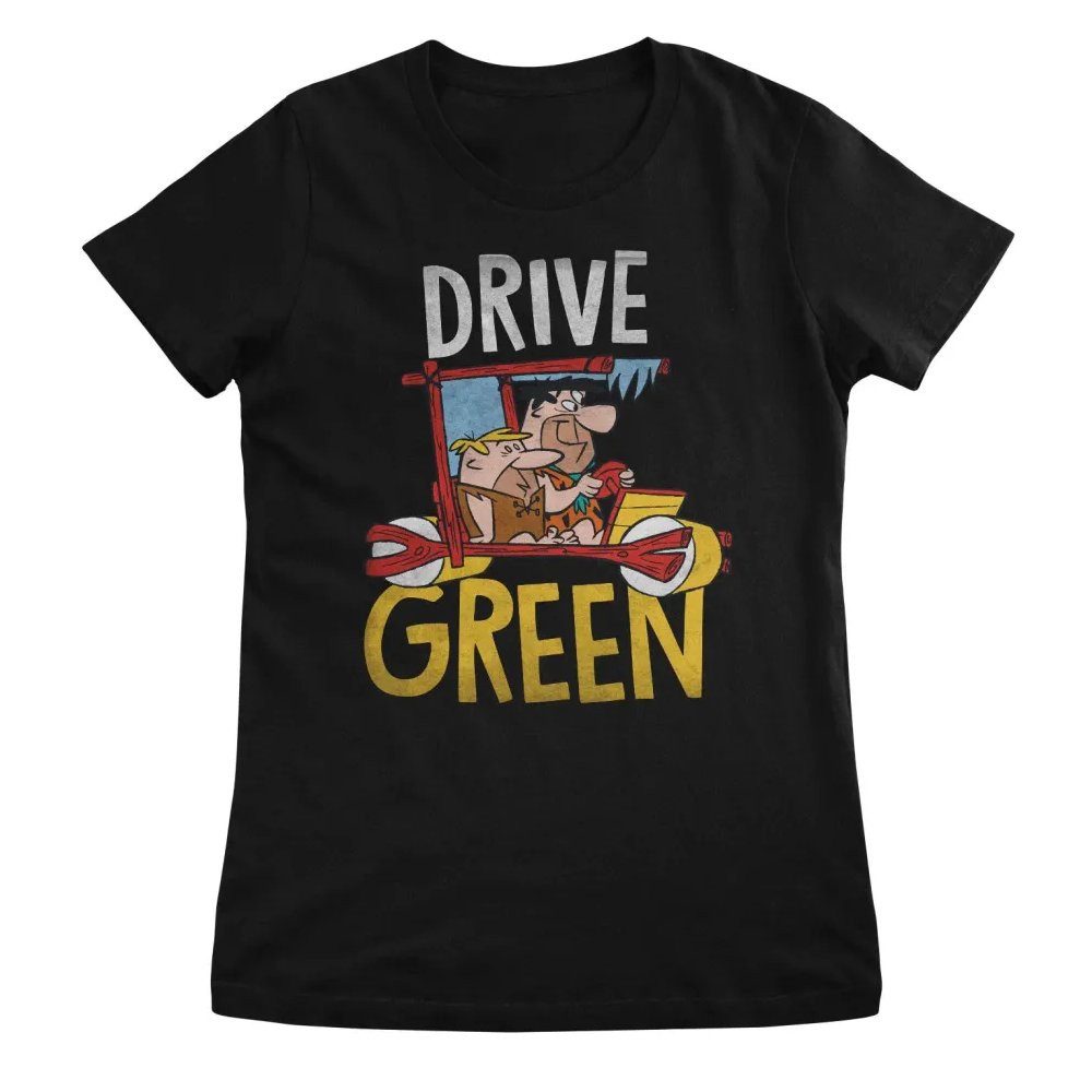 The Flintstones T-Shirt Drive Green Girly Tee