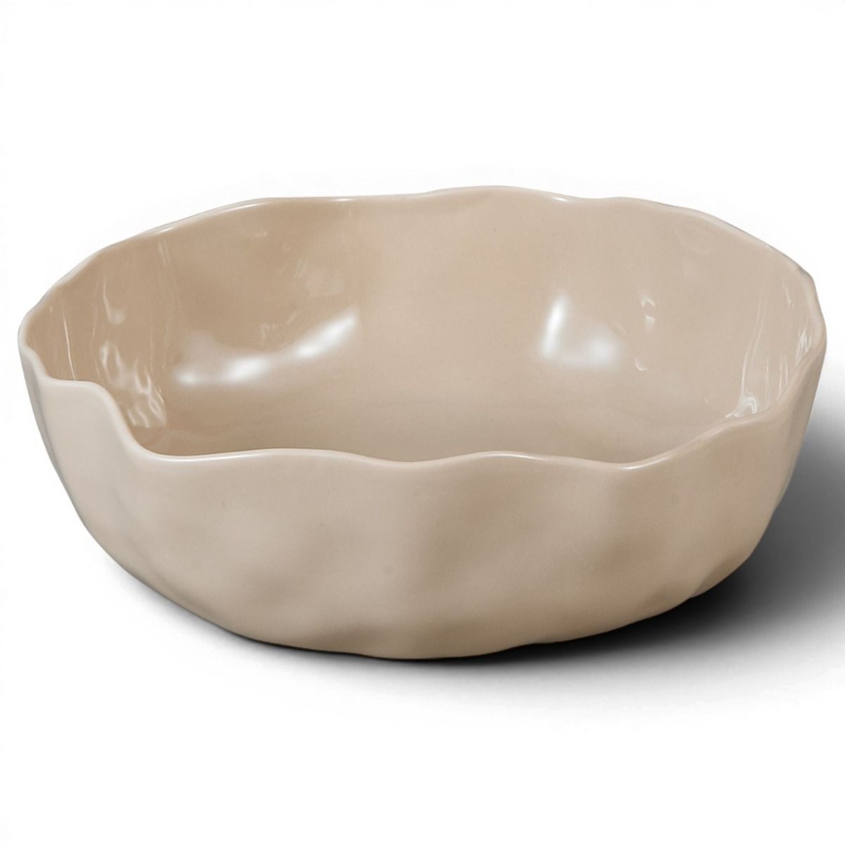 EmirtexHome Salatschüssel Angles 22cm I Beige, Porzellan – Bild 2 von 3