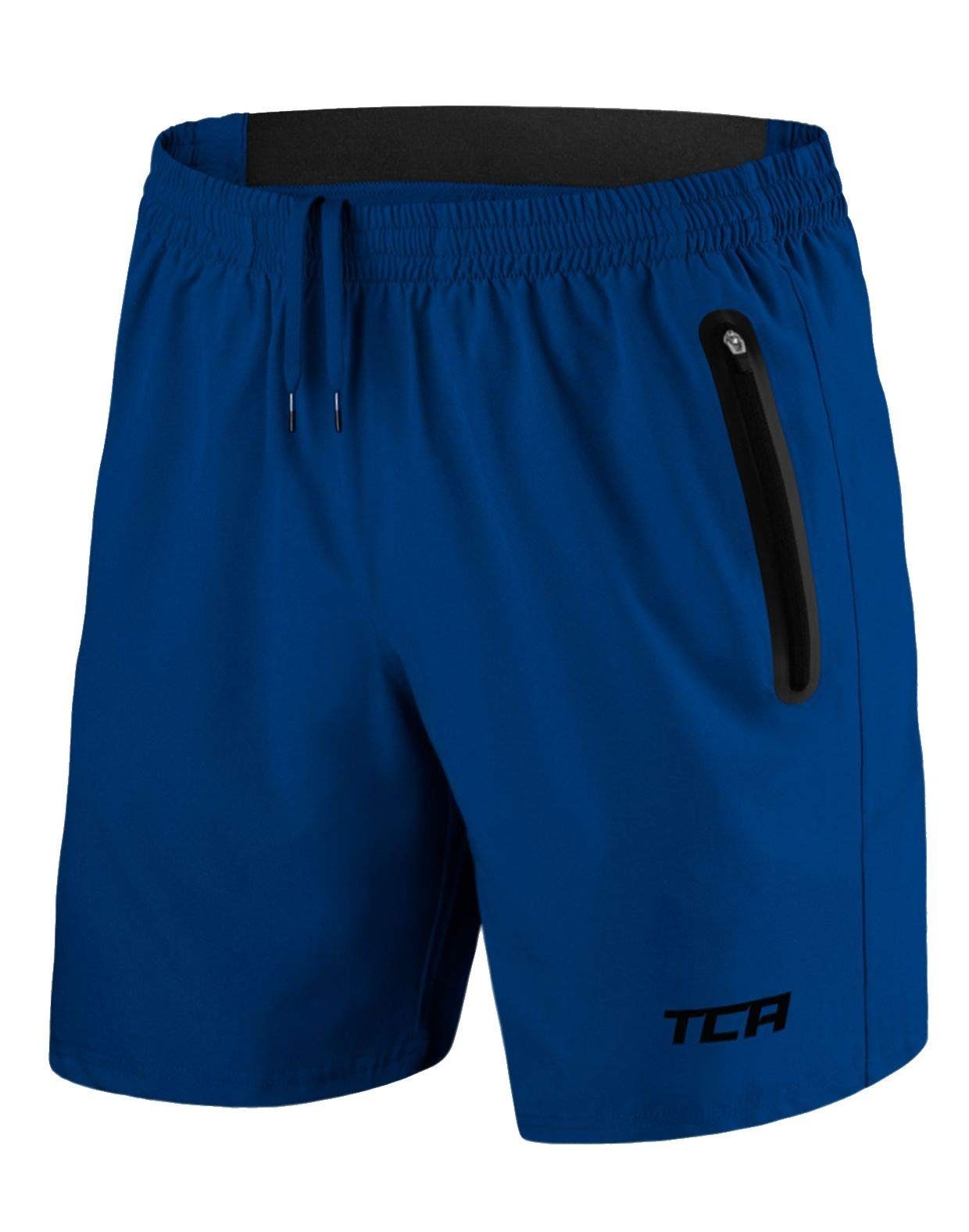 TCA Trainingsshorts TCA Herren Elite Tech Laufhose mit Reißverschlusstaschen - Blau