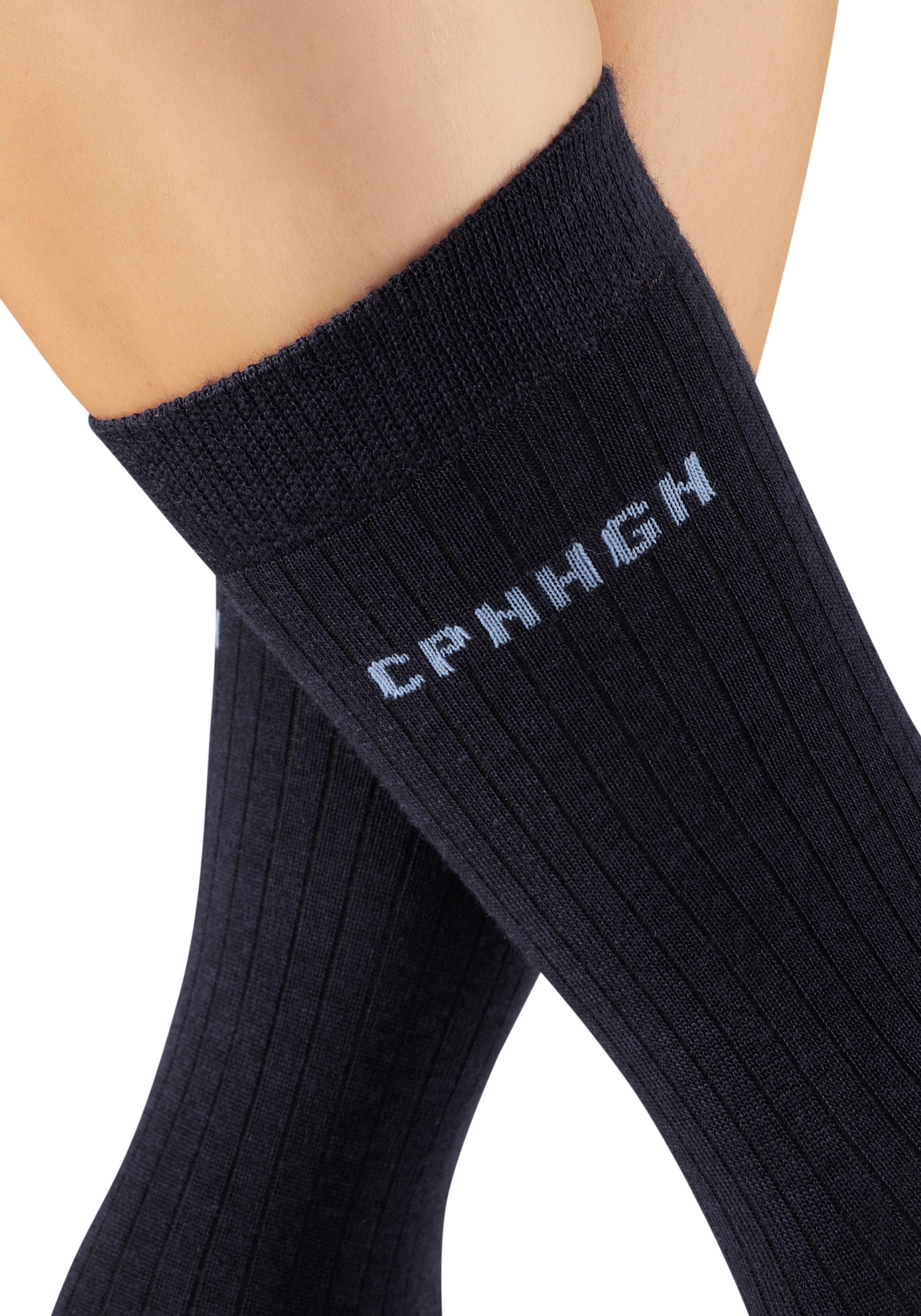Copenhagen Studios Basicsocken (Packung, 2-Paar) gerippt, mit wärmender Wolle