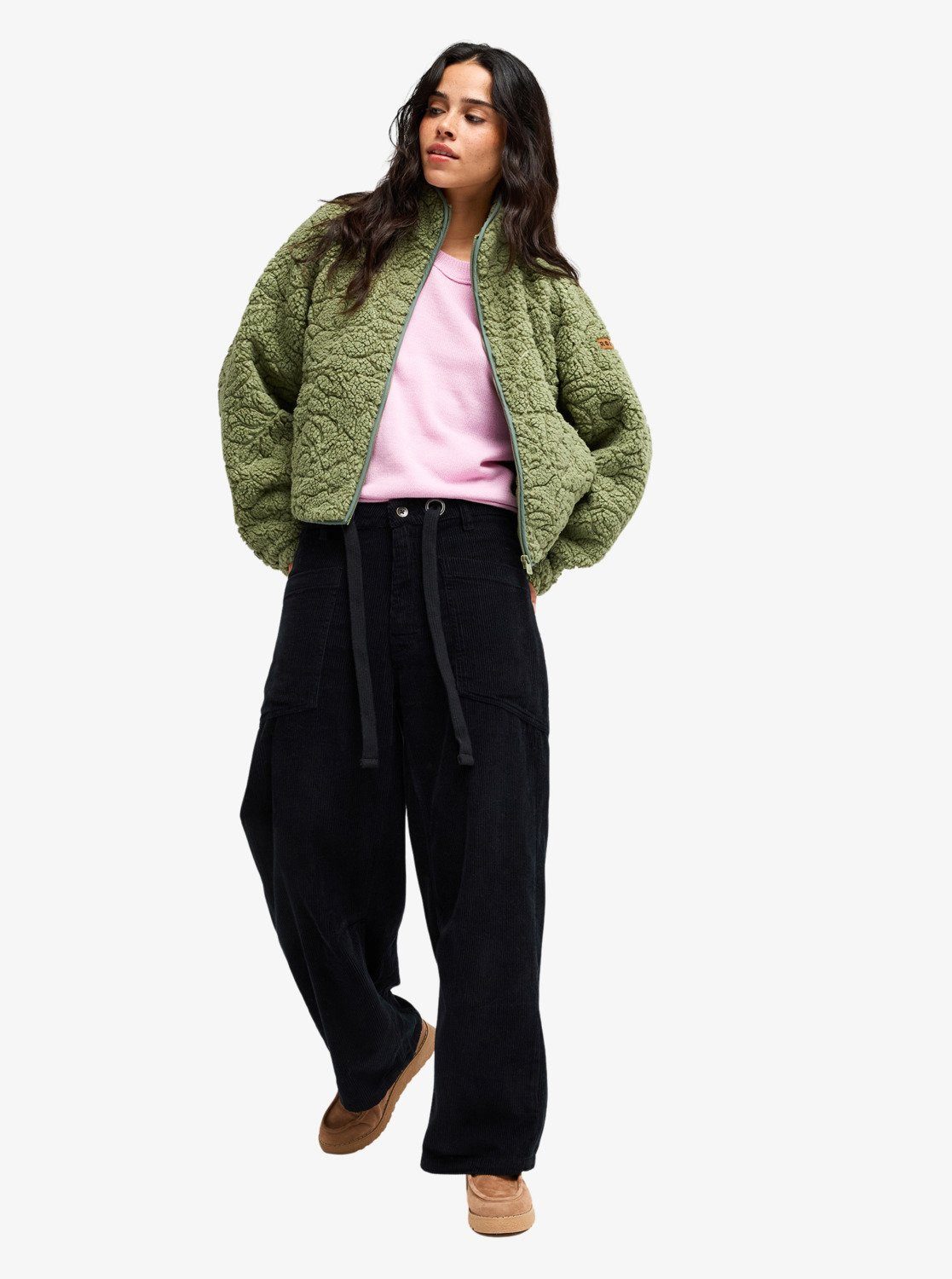 Roxy Fleecejacke BLURRY CLOUD für kühle Tage, aus Polyester, leichtes Material, sportlicher Stil – Bild 5 von 5