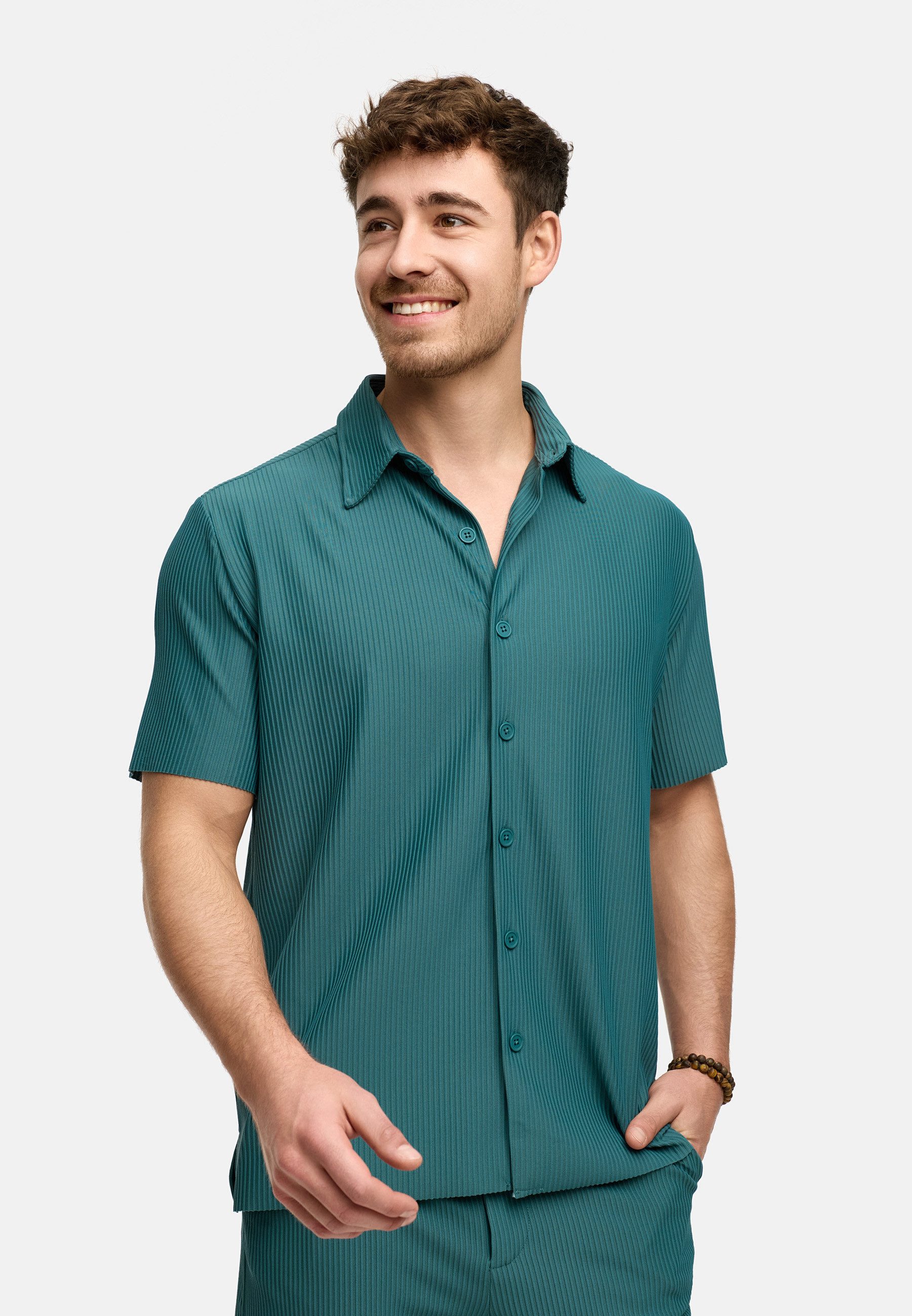 Indicode Kurzarmhemd Herren INLamgo Herrenhemd Kurzarm Kurzarm-Hemd mit fei günstig online kaufen