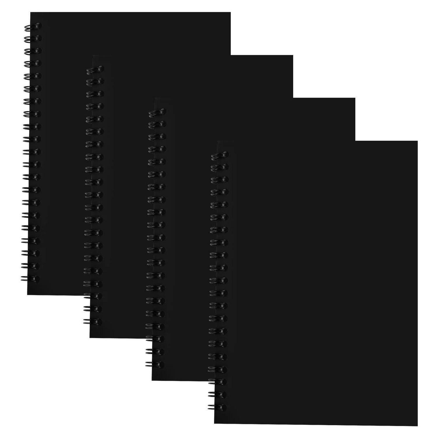 LuxusKollektion Skizzenbuch A5 Skizzenbuch 4Stk Schwarz Spiralbindung 100S/Blatt