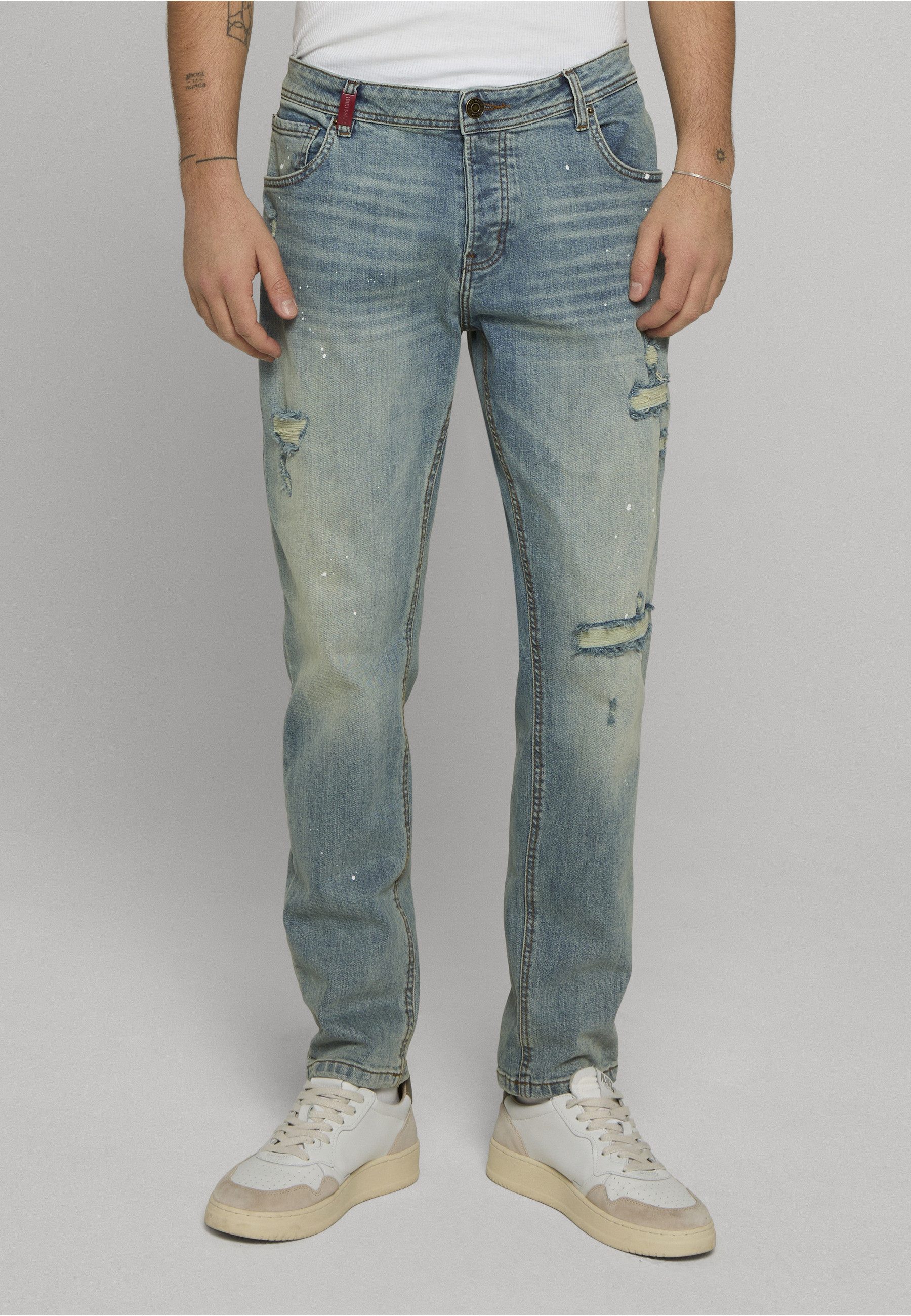 2Y Premium Bequeme Jeans 2Y Premium 2Y MATEO DESTROYED SLIM FIT JEANS