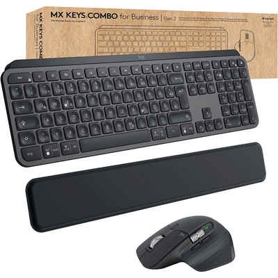 Logitech MX Keys Combo f. Business Gen.2 - Desktop-Set - schwarz Tastatur- und Maus-Set
