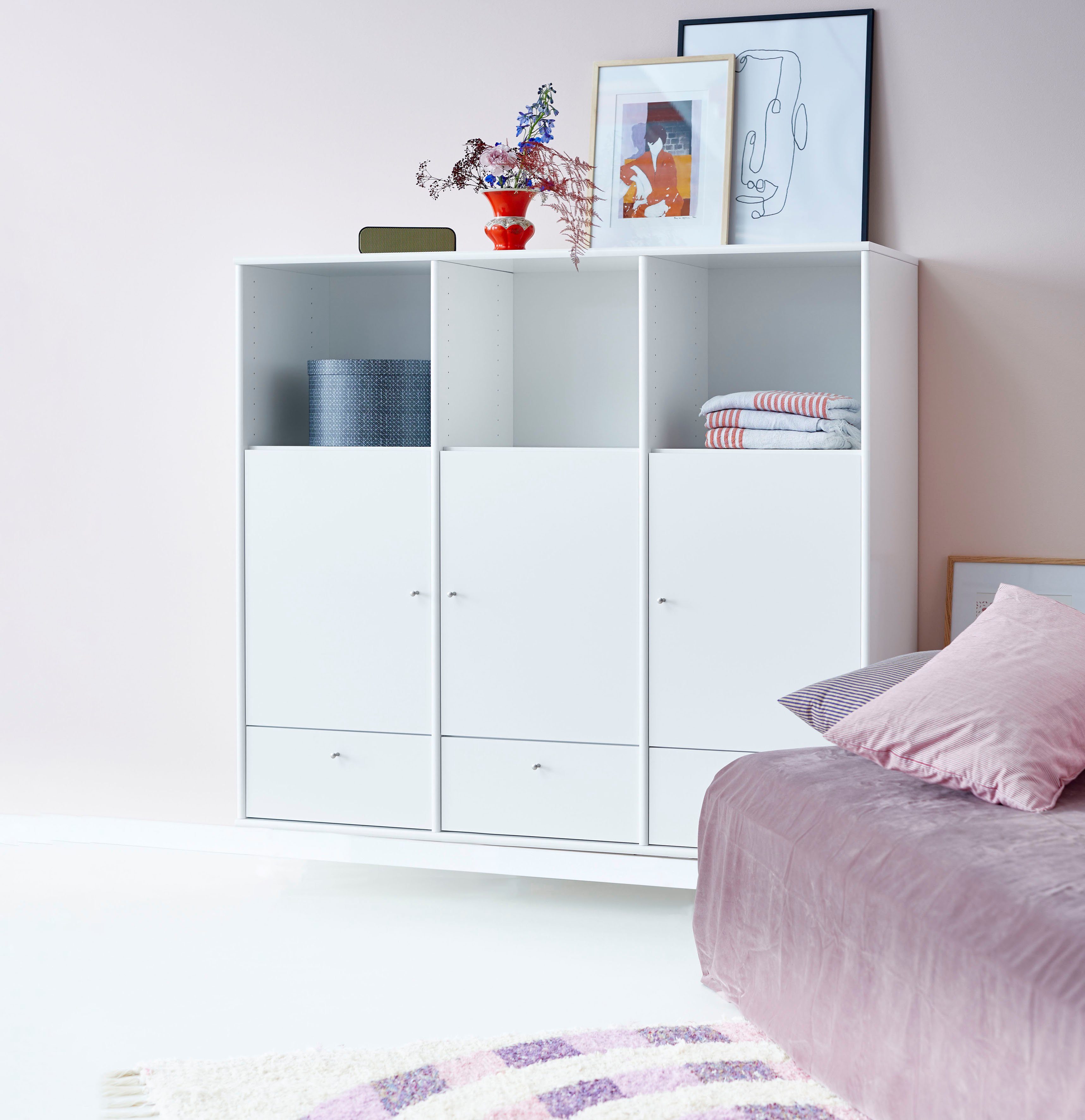 Hammel Furniture Highboard Mistral Hochkommode, Hochschrank, mit Türen und Schubladen, Breite: 133cm, anpassungsbar Designmöbel