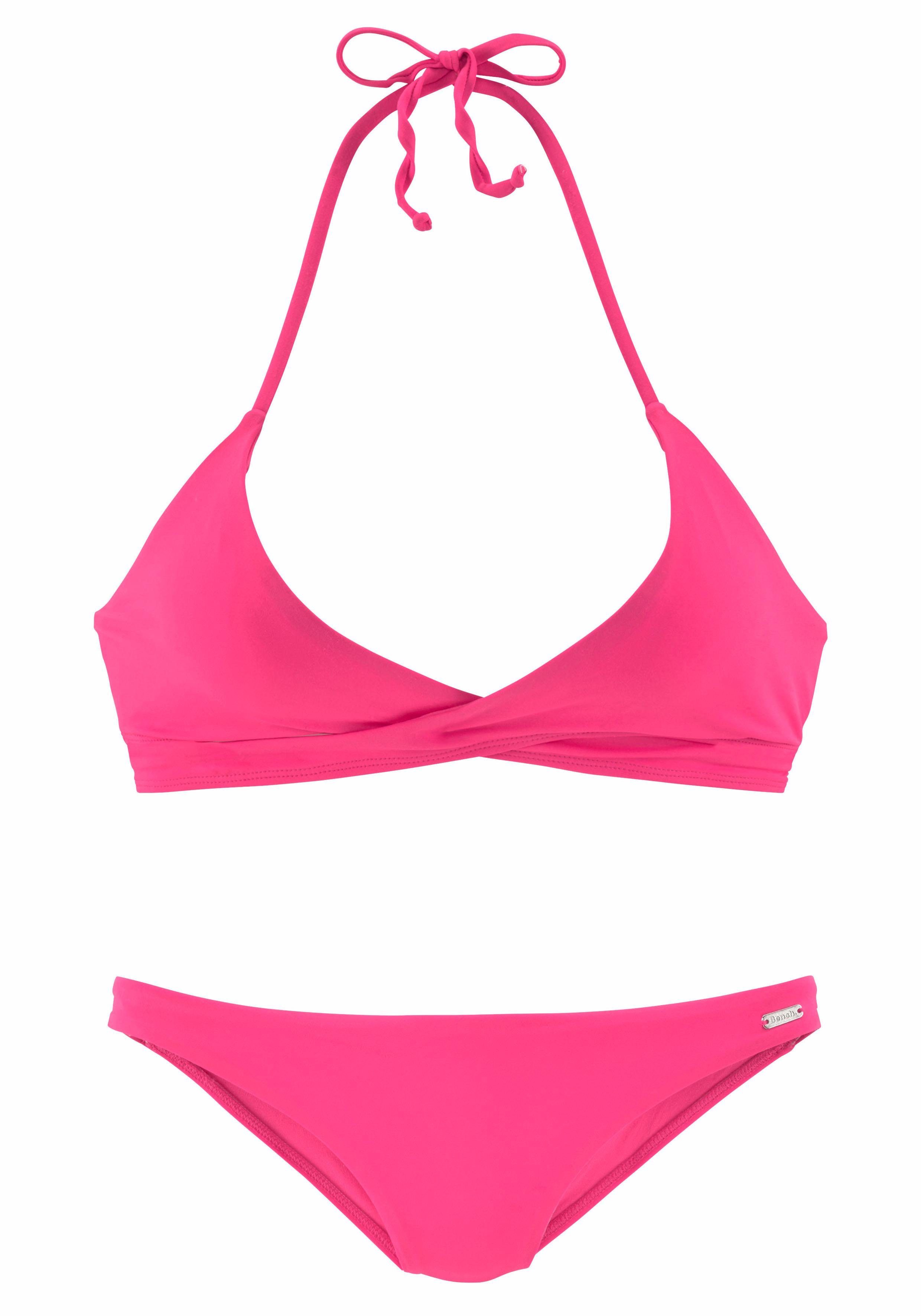 Bench. Triangel-Bikini in Wickeloptik pink