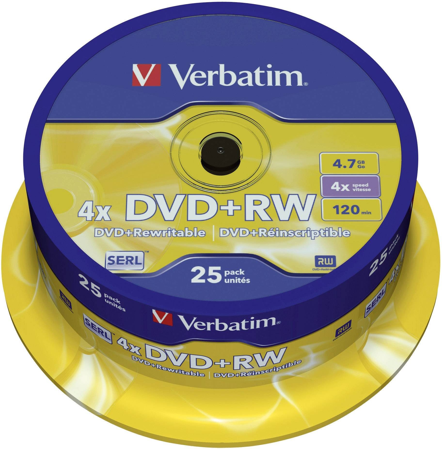 Verbatim »Verbatim DVD+RW 4,7 GB 4x 25er Spindel« externer Speicher (5 GB)  online kaufen | OTTO