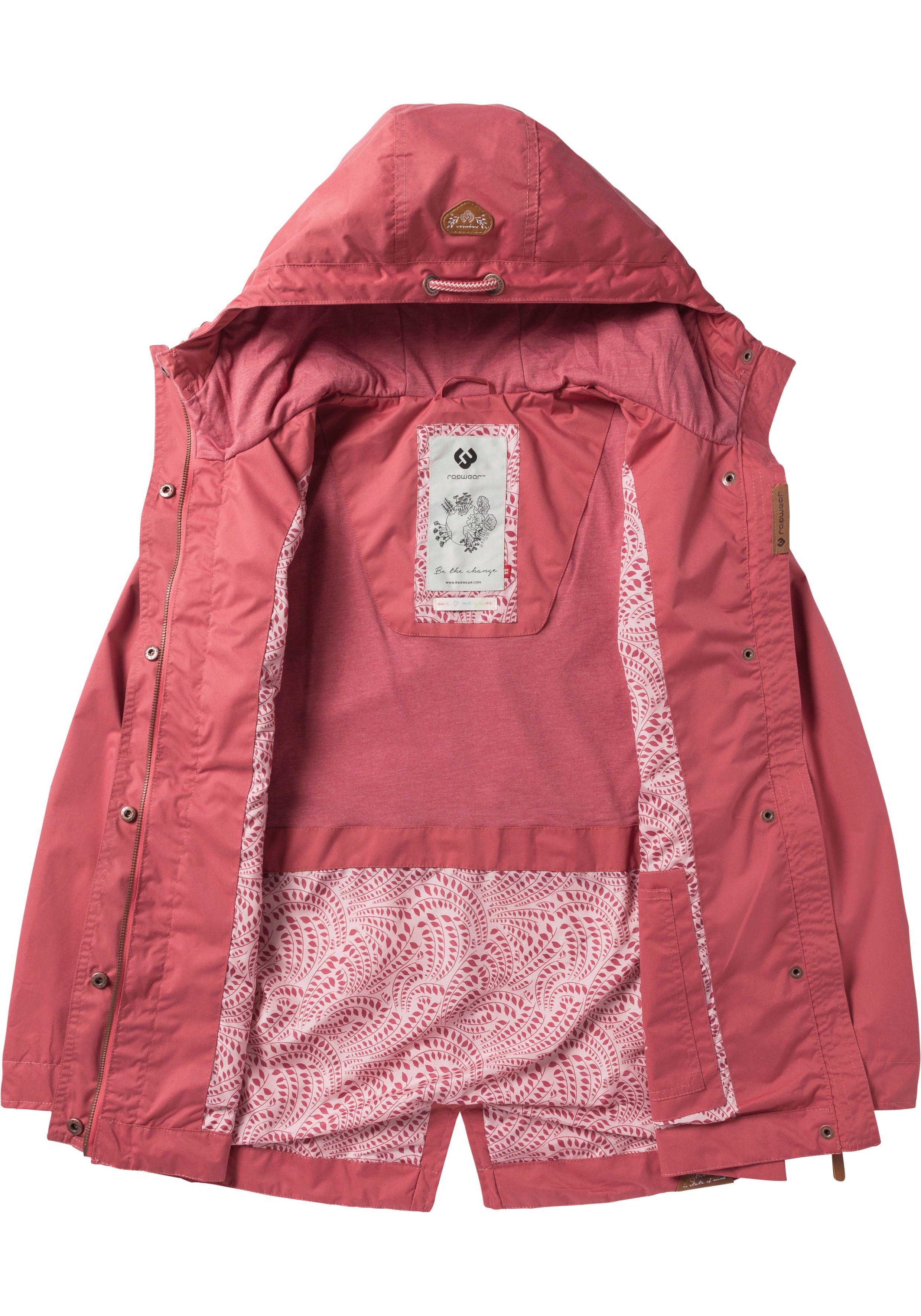 Ragwear Funktionsjacke LENCA stylische fabric Waterproof Übergangsjacke 4041 rose