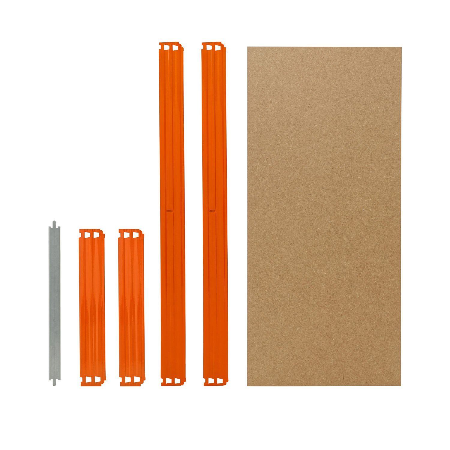 zusätzliche für Komplettes in Fachboden-Set für Fachböden Schwerlastregale PROFI, HDF-Fachboden, cm 30x23 Schwerlastregal shelfplaza Steckregale blau-orange,