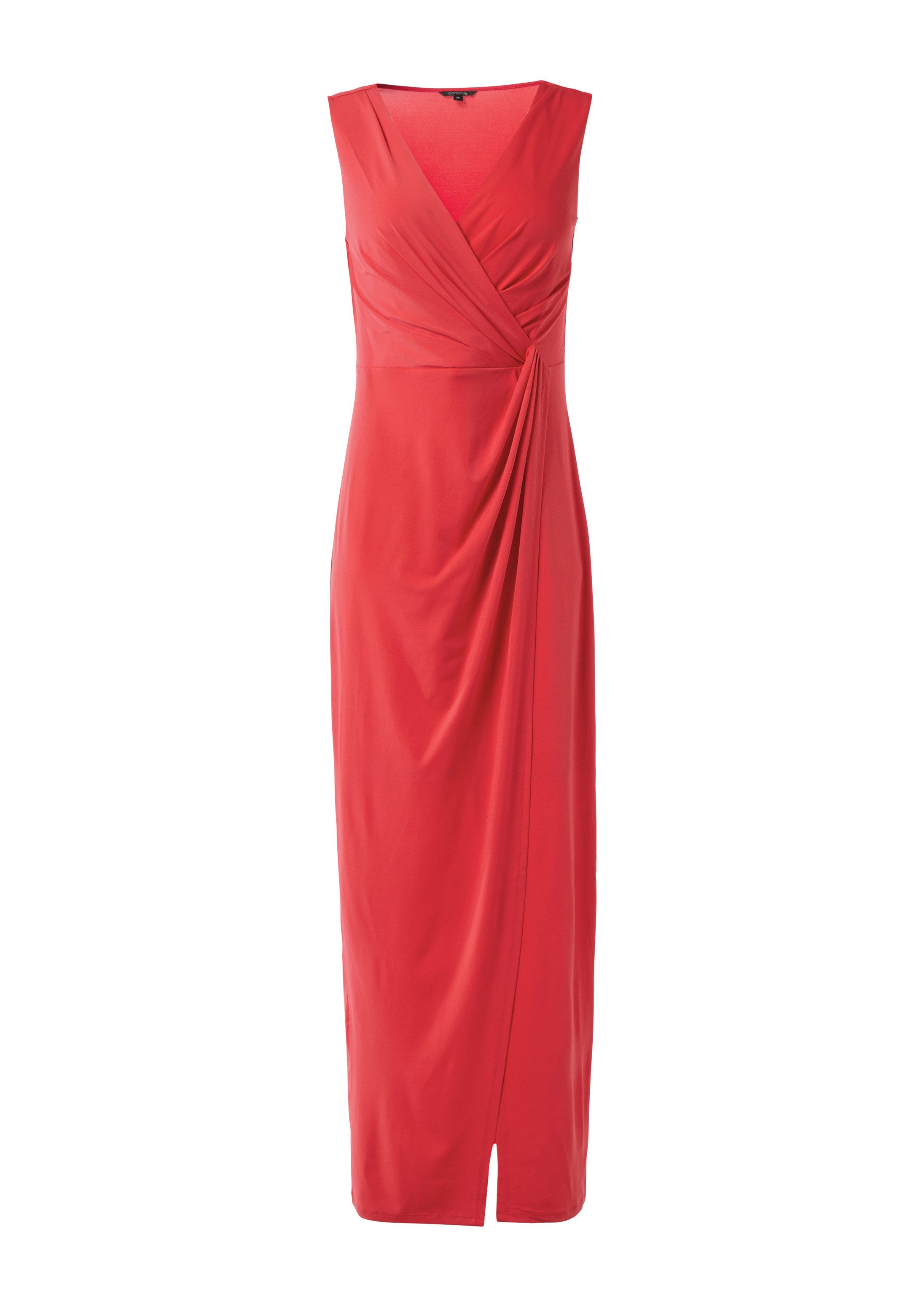 comma Maxikleid Kleid Maxi-Kleid mit Crêpestruktur