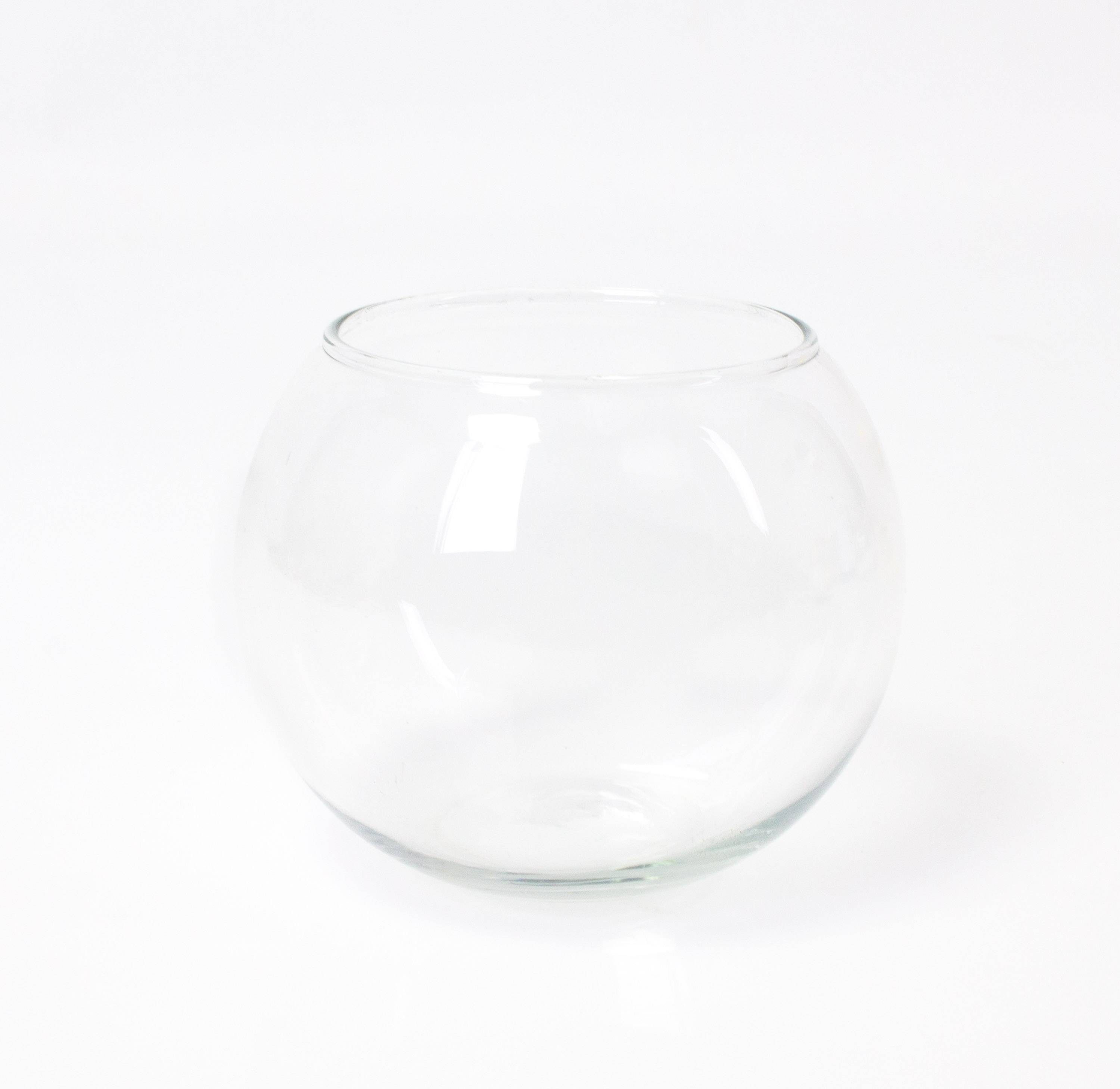 INNA-Glas Kerzenhalter Kugelvase - Dekoglas TOBI, klar, 10cm, Ø 11,5cm - Kerzen Glas
