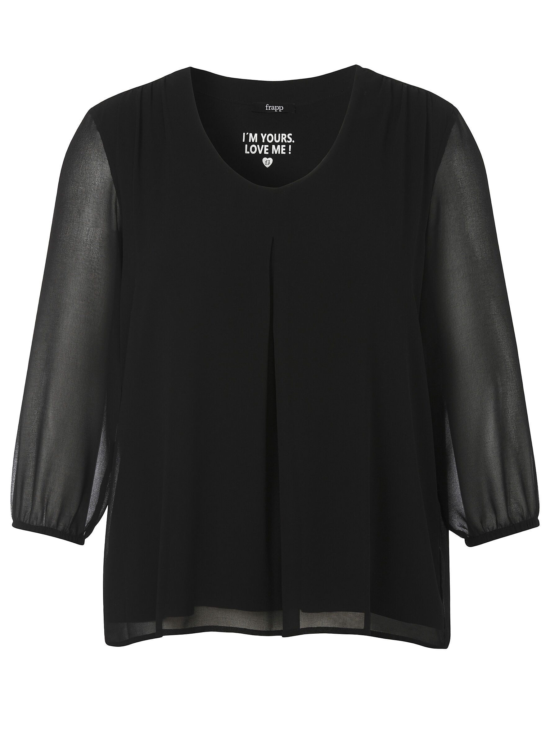 FRAPP Klassische Bluse aus semitransparentem Chiffon günstig online kaufen