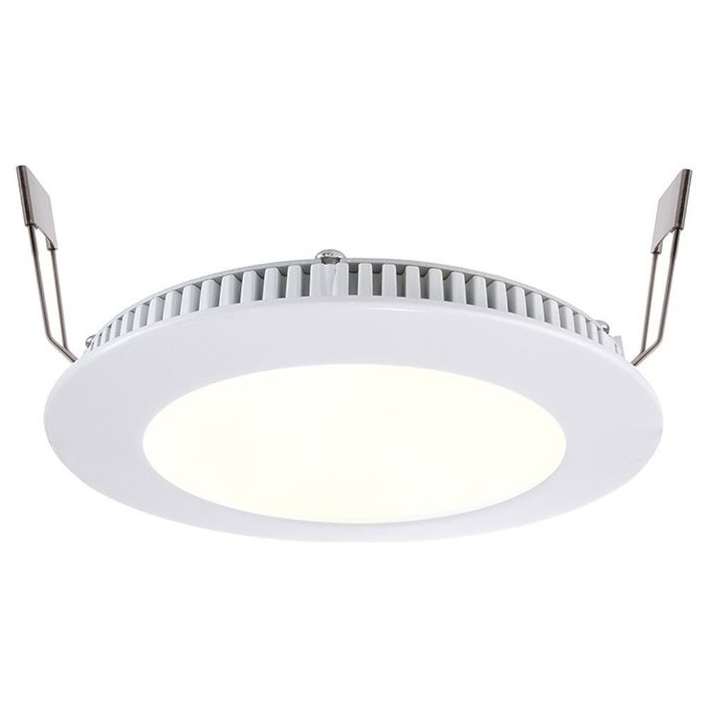 Deko-Light LED Panel LED Deckeneinbaupanel 8 in Weiß-Matt und Transparent-Satiniert 8W, LED