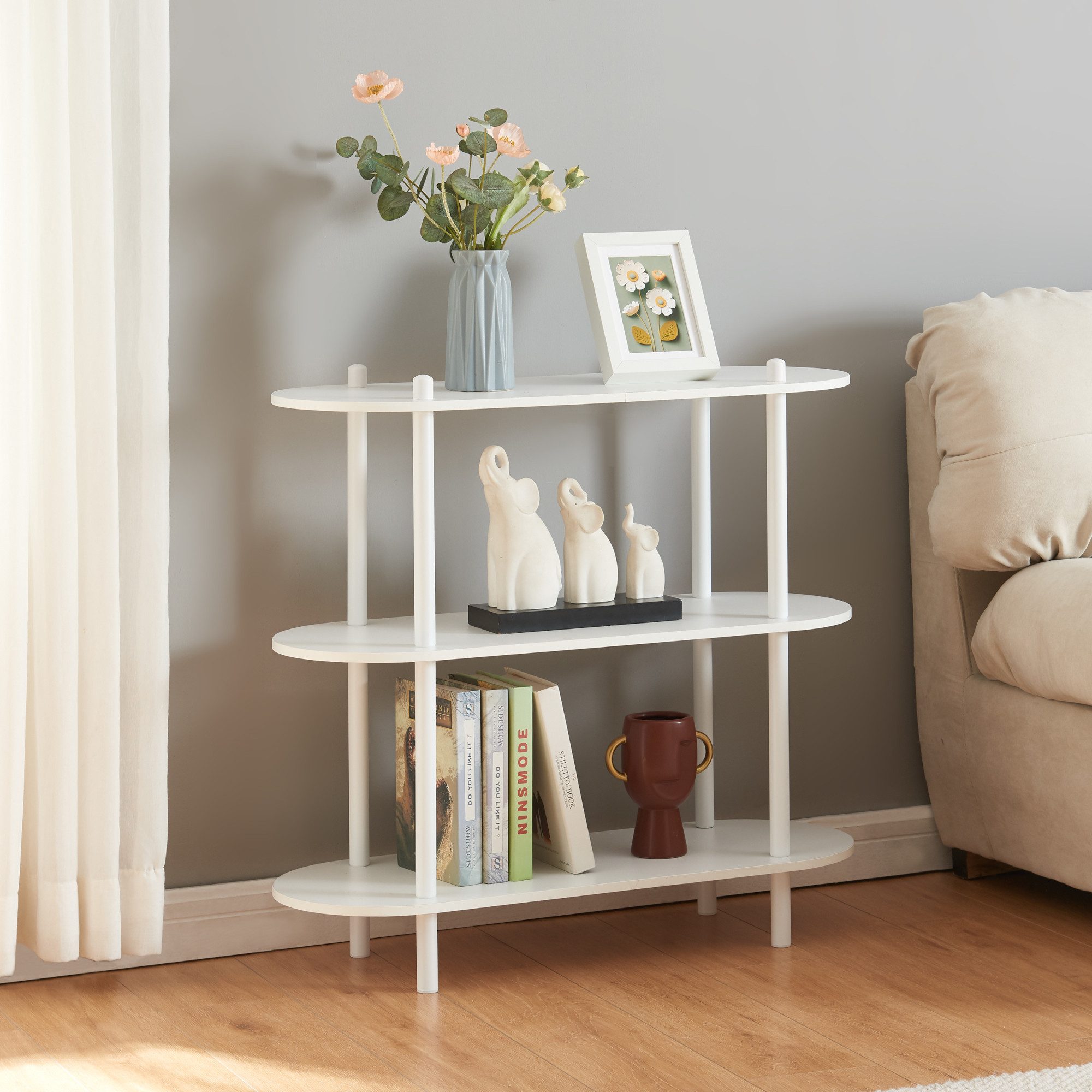 en.casa Bücherregal, »Øvre« 76,5x80x30 cm 3 günstig online kaufen